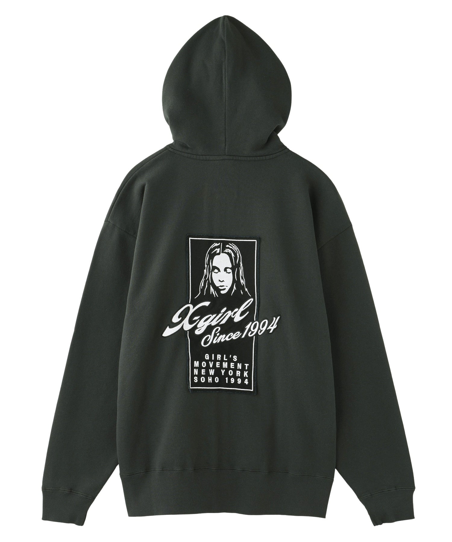 FACE BOX PATCH ZIP UP SWEAT HOODIE