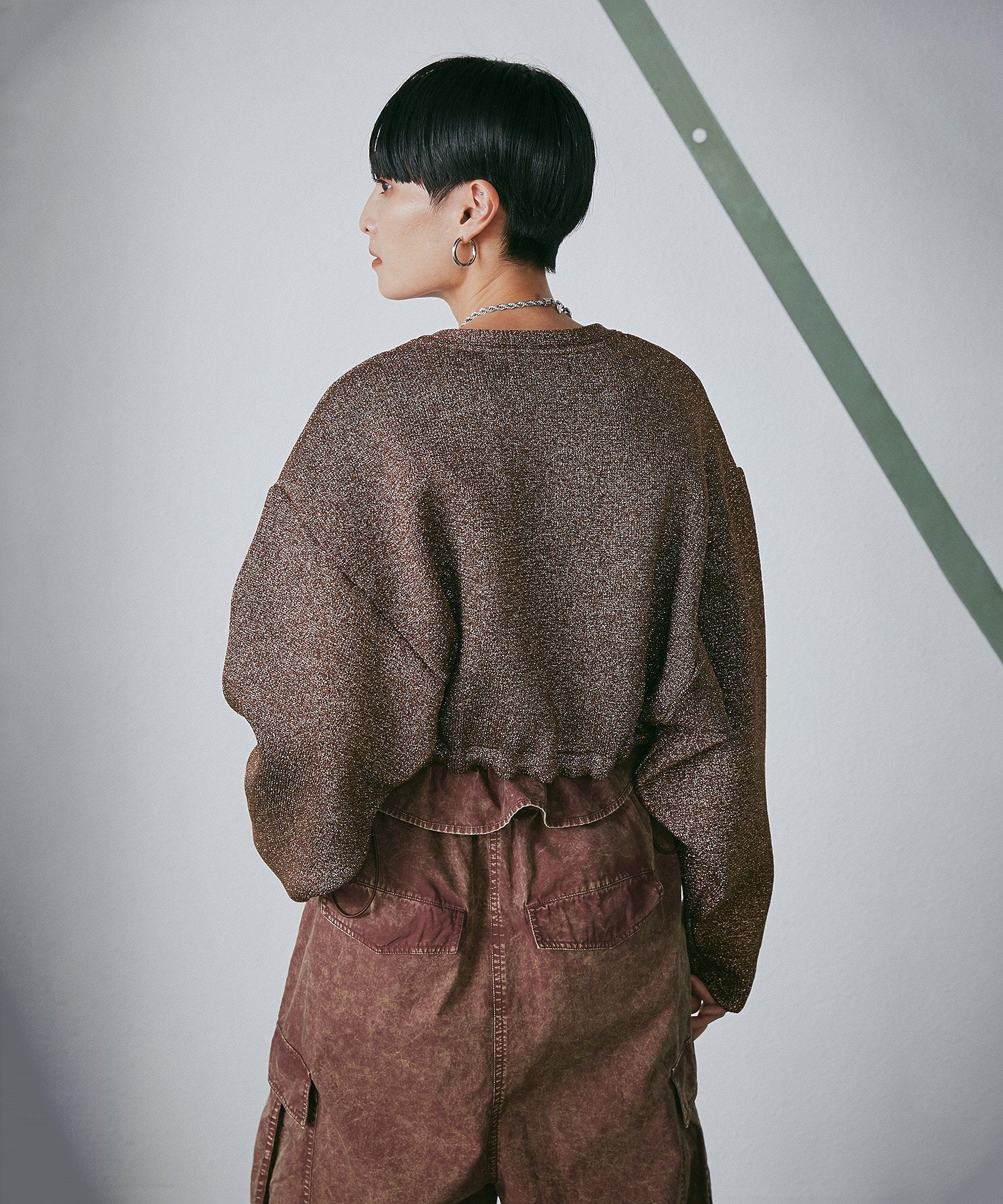 ラメニットブルゾン