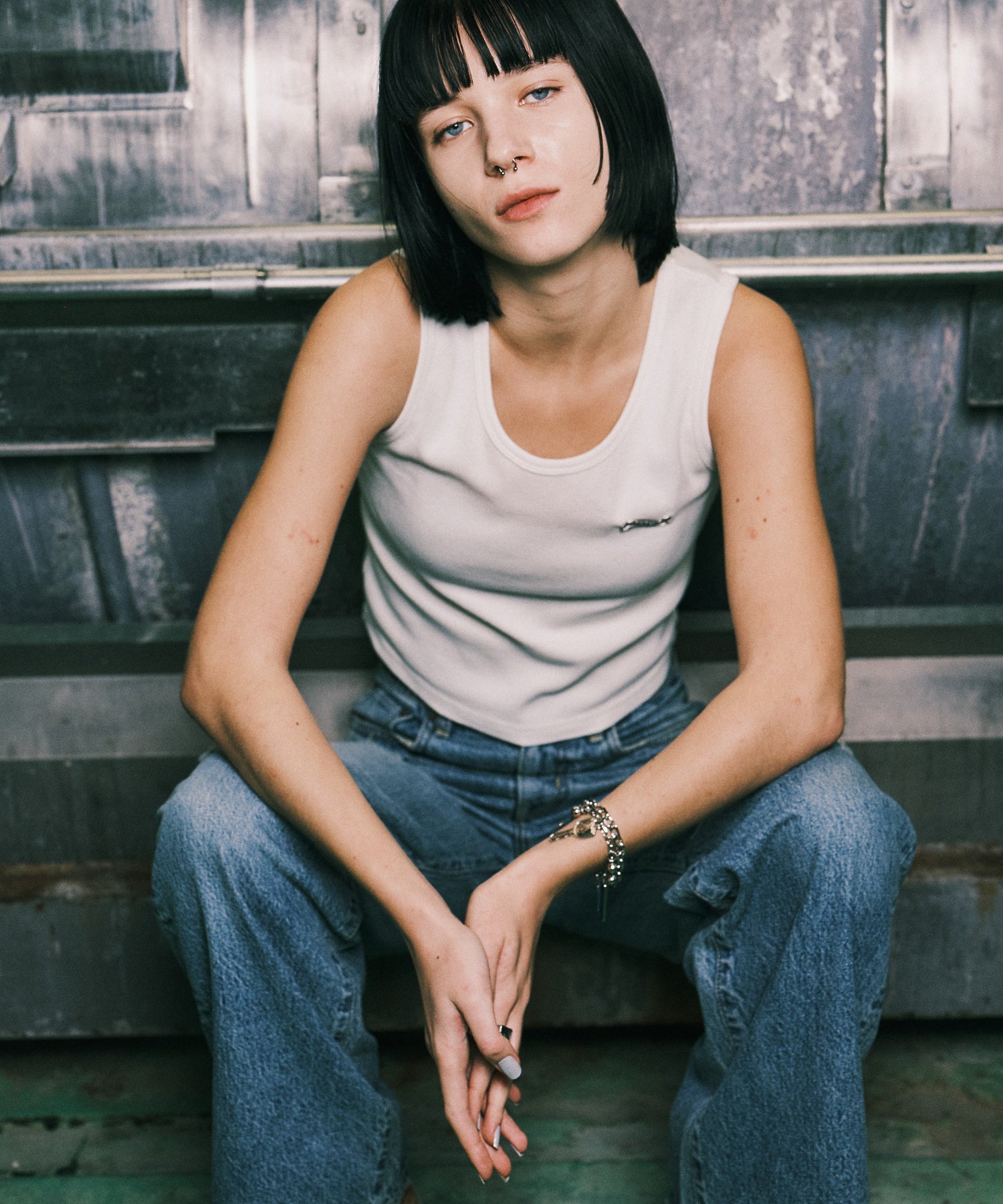 WIDE LEG DENIM PANTS