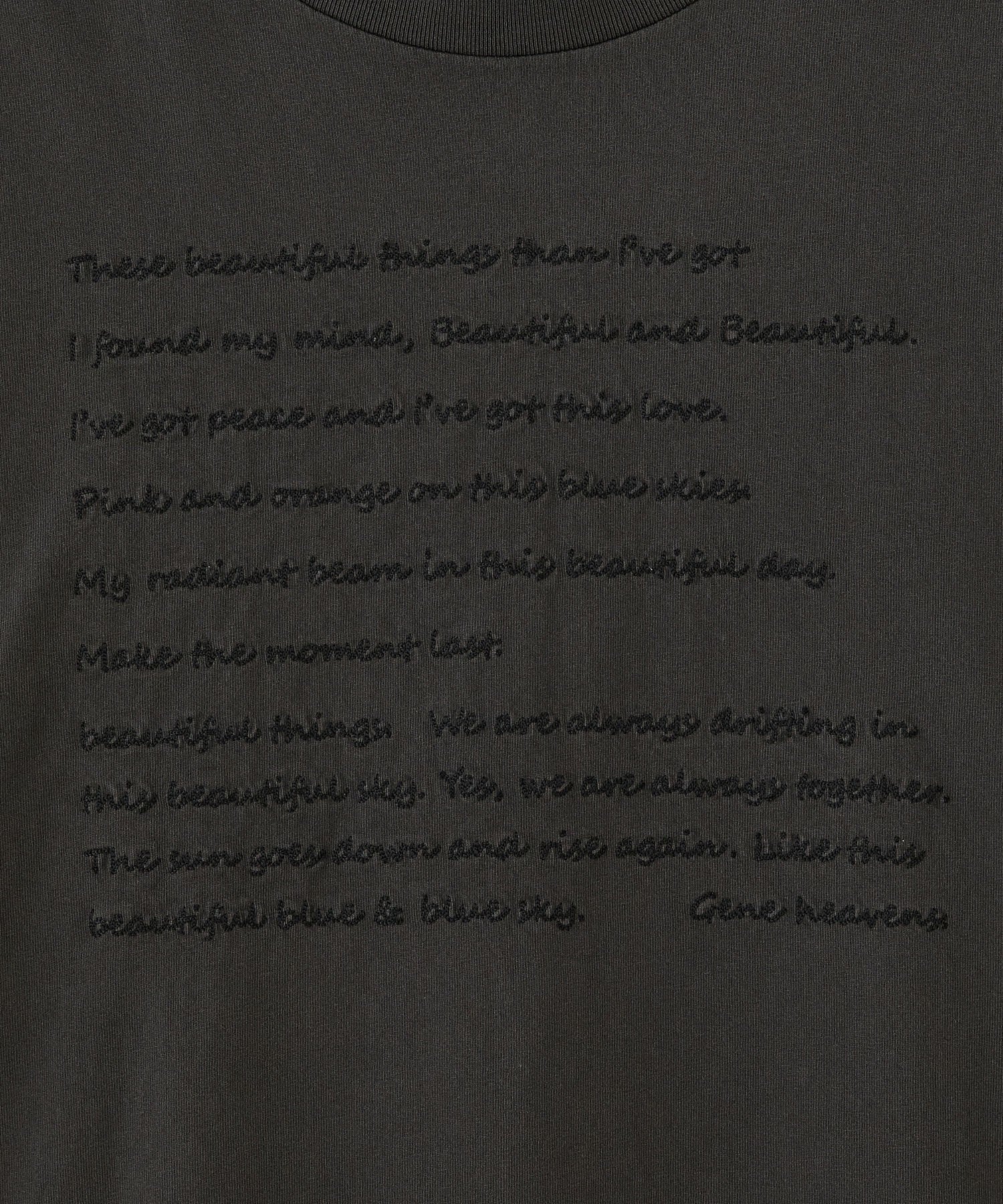 GENE HEAVENS/”BEAUTIFUL THINGS" EMBROIDERED BIG TEE