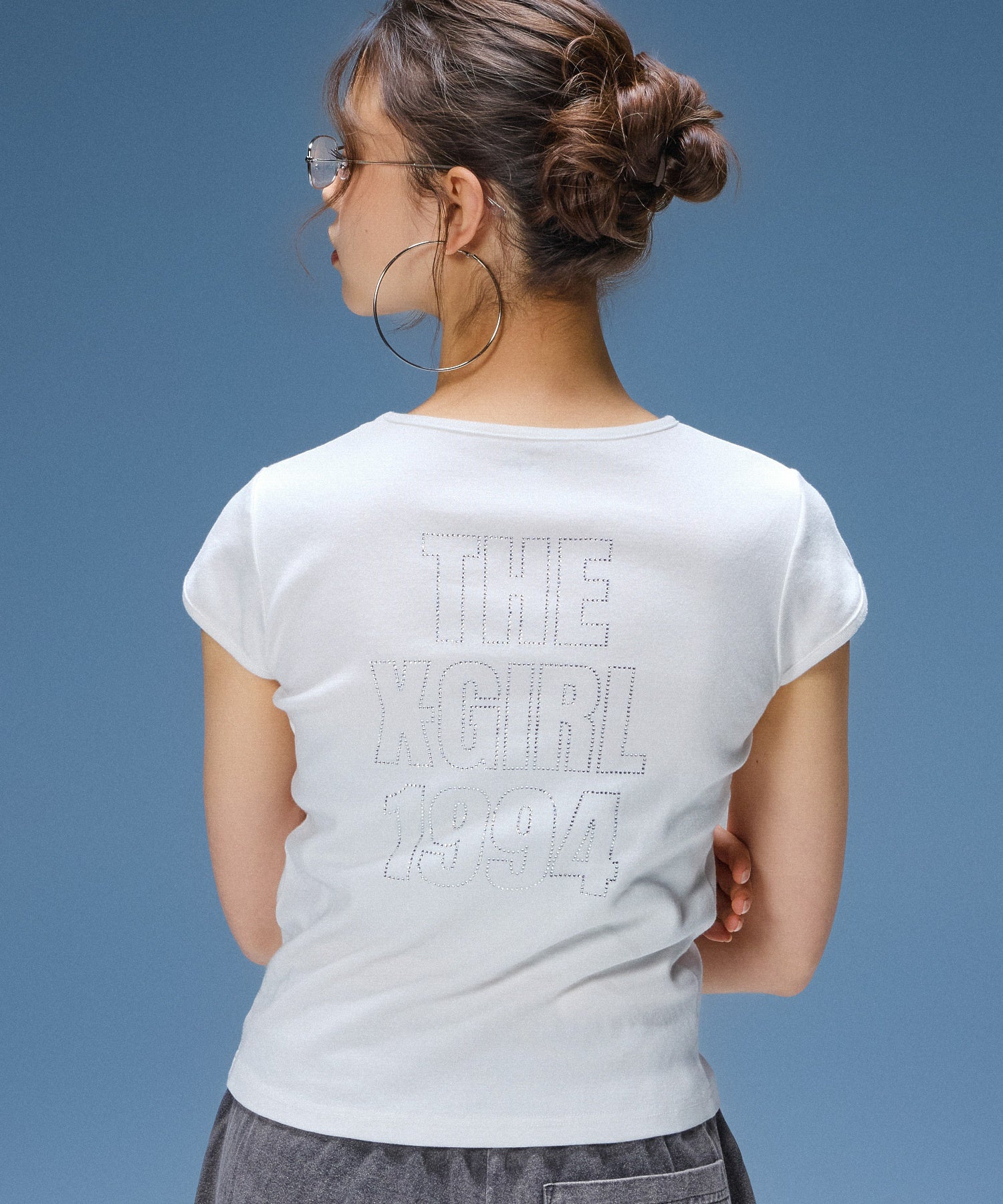 RHINESTONE SKULL S/S BABY TEE