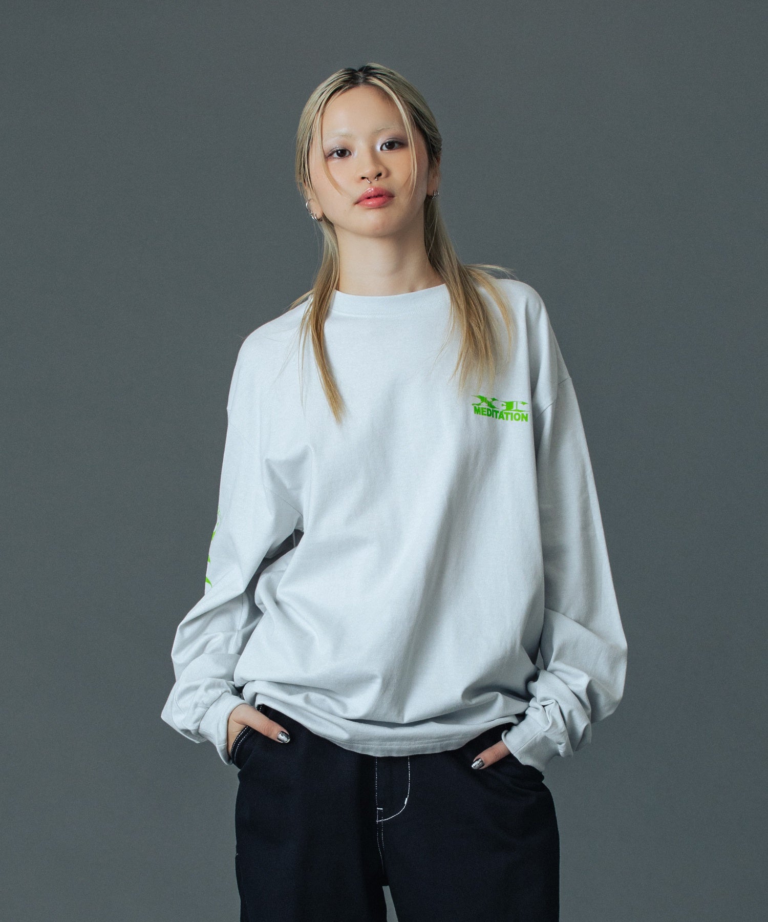 MODEL 身長167cm / 着用サイズ：Lサイズ