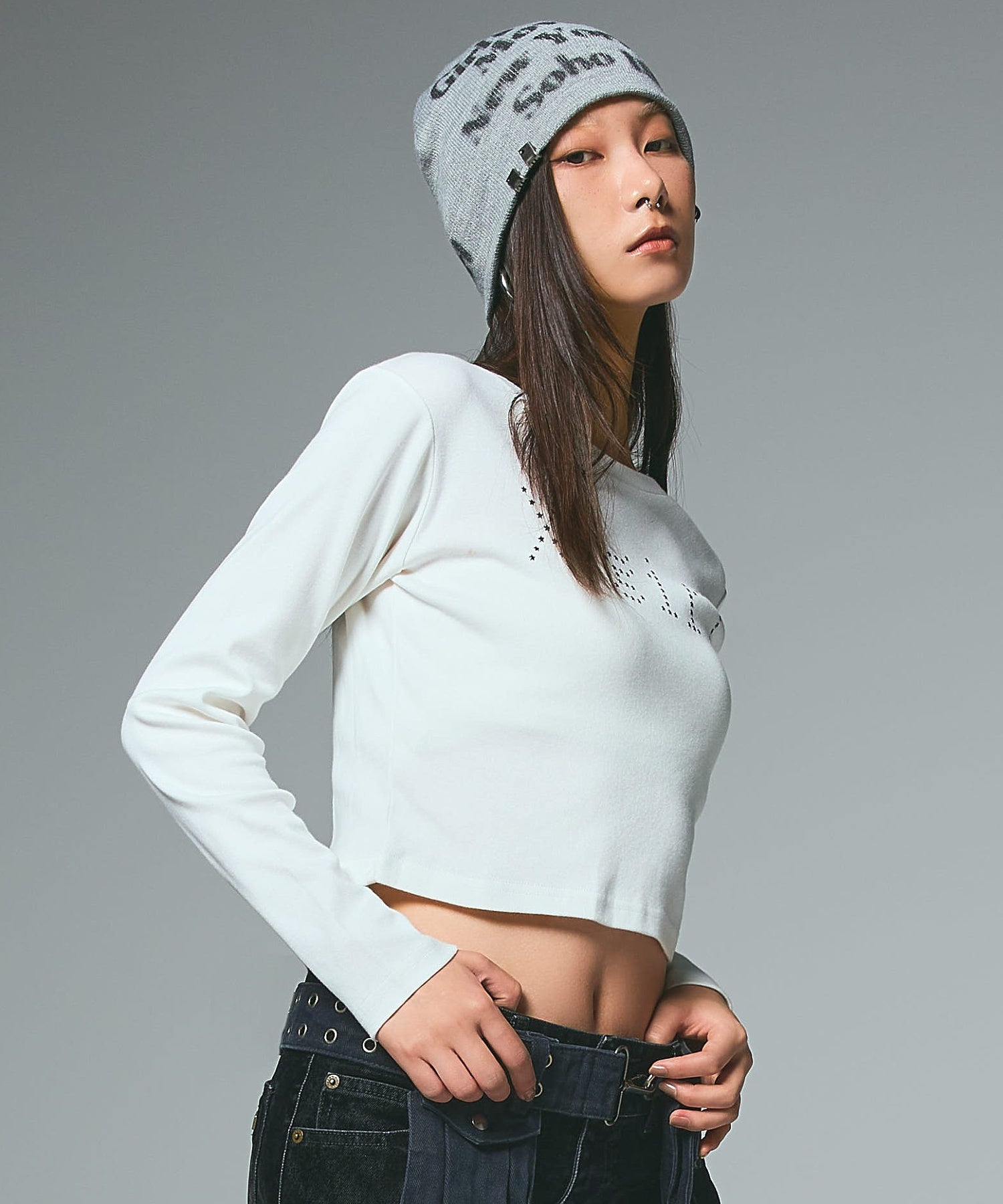 STAR MOTIF LOGO L/S BABY TEE