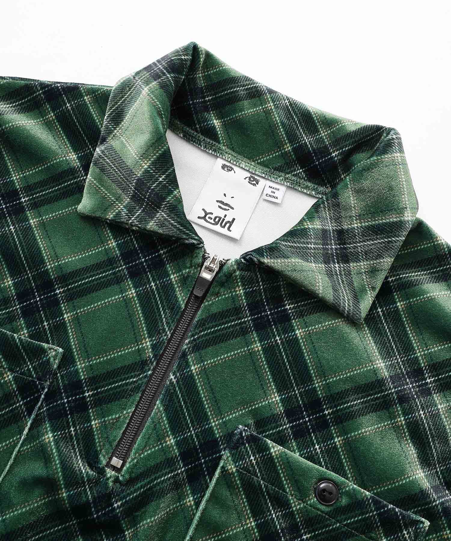 TARTAN PLAID ANORAK SHIRT X-girl