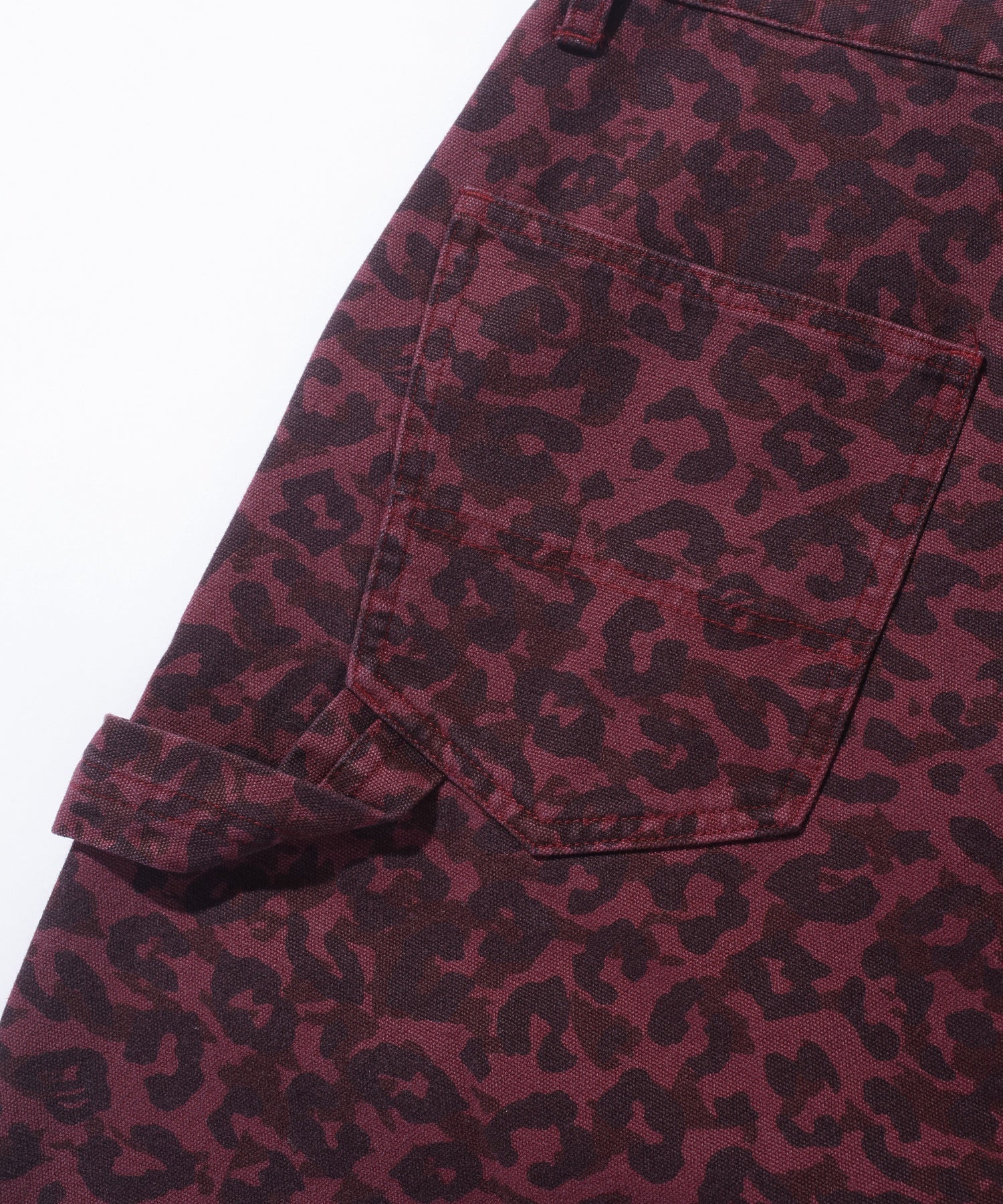 LEOPARD OVERDYED PAINTER PANTS