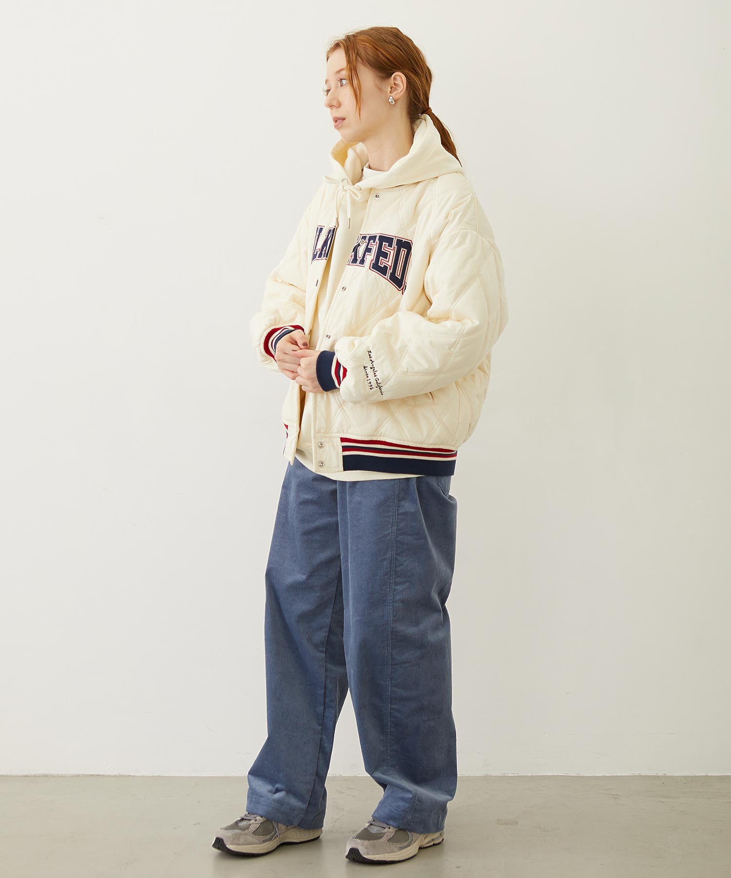 SATIN LOGO PATCH QUILTED JACKET