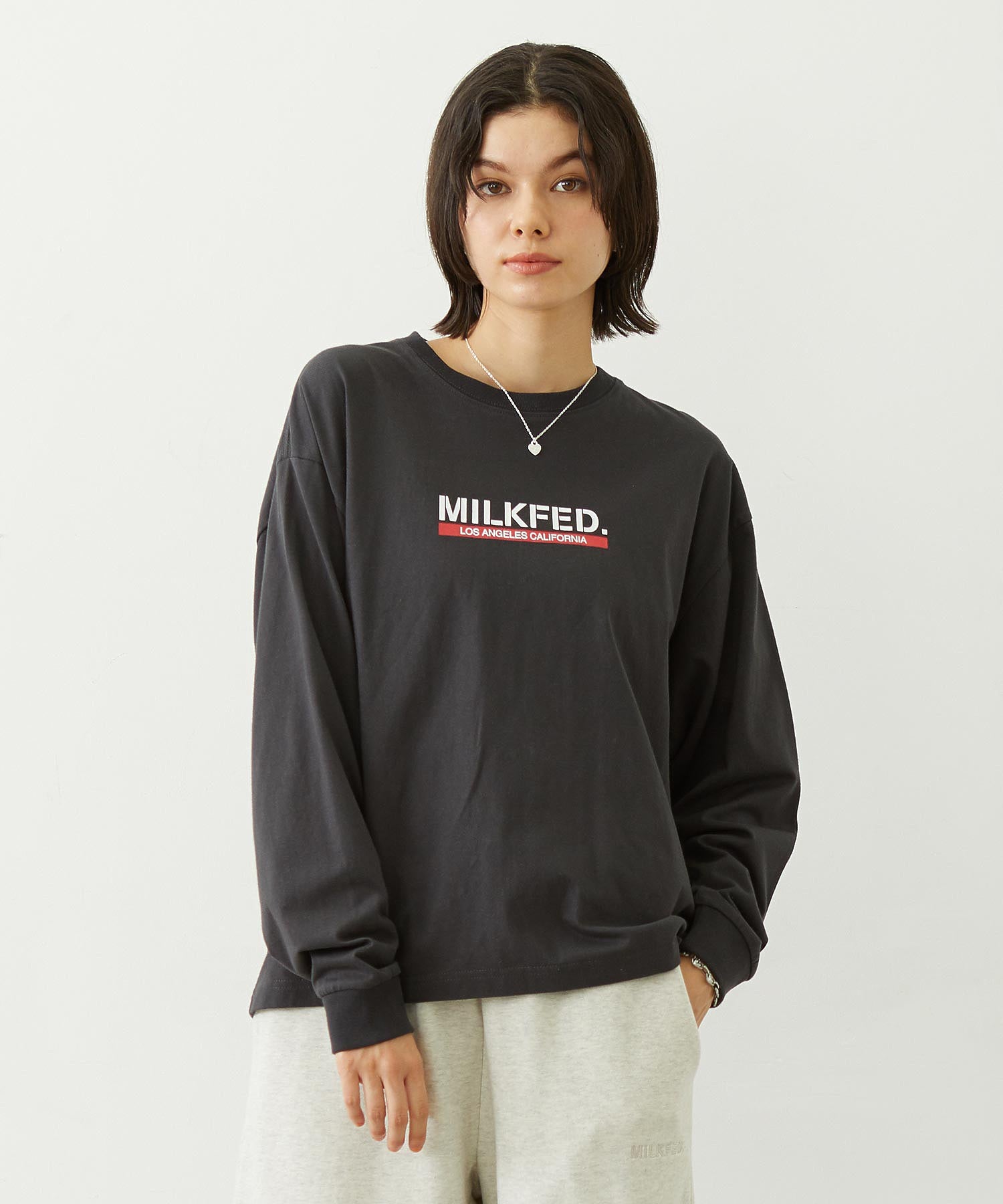 STENCIL CENTER LINE LOGO WIDE L/S TEE