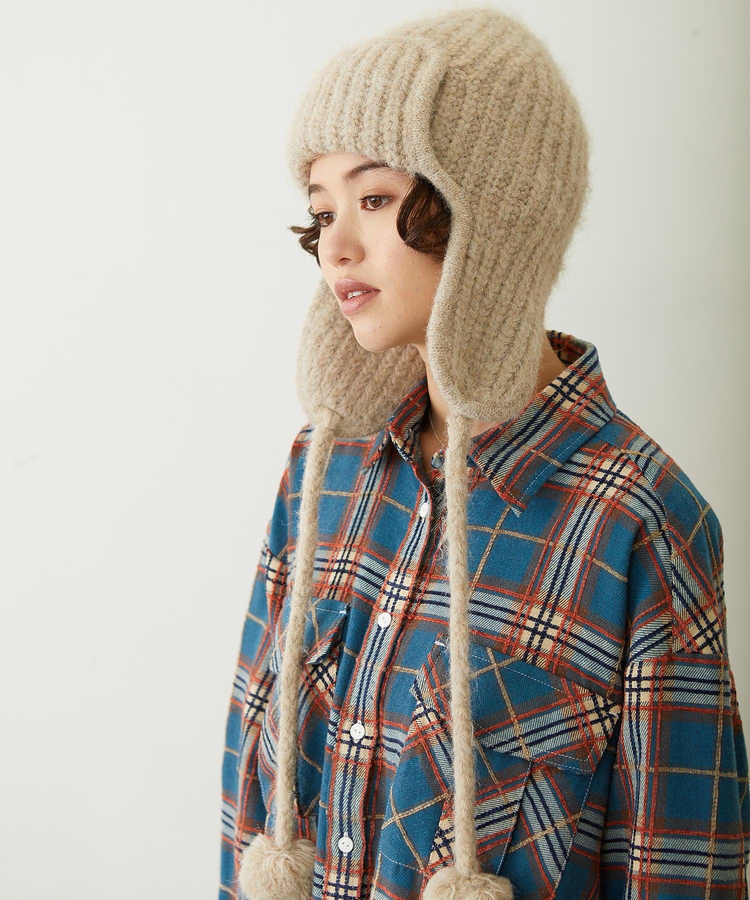 EAR FLAP KNIT CAP