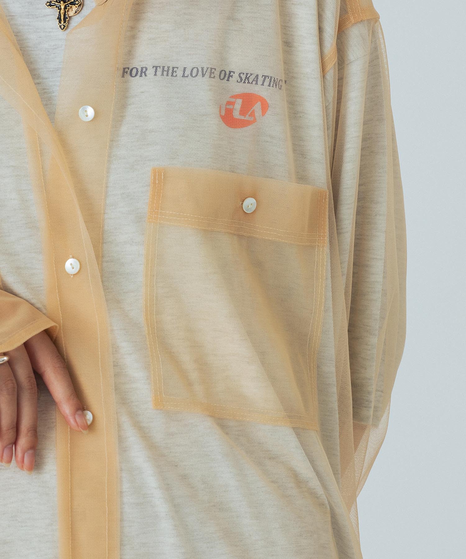 CREOLME/SHEER L/S SHIRT