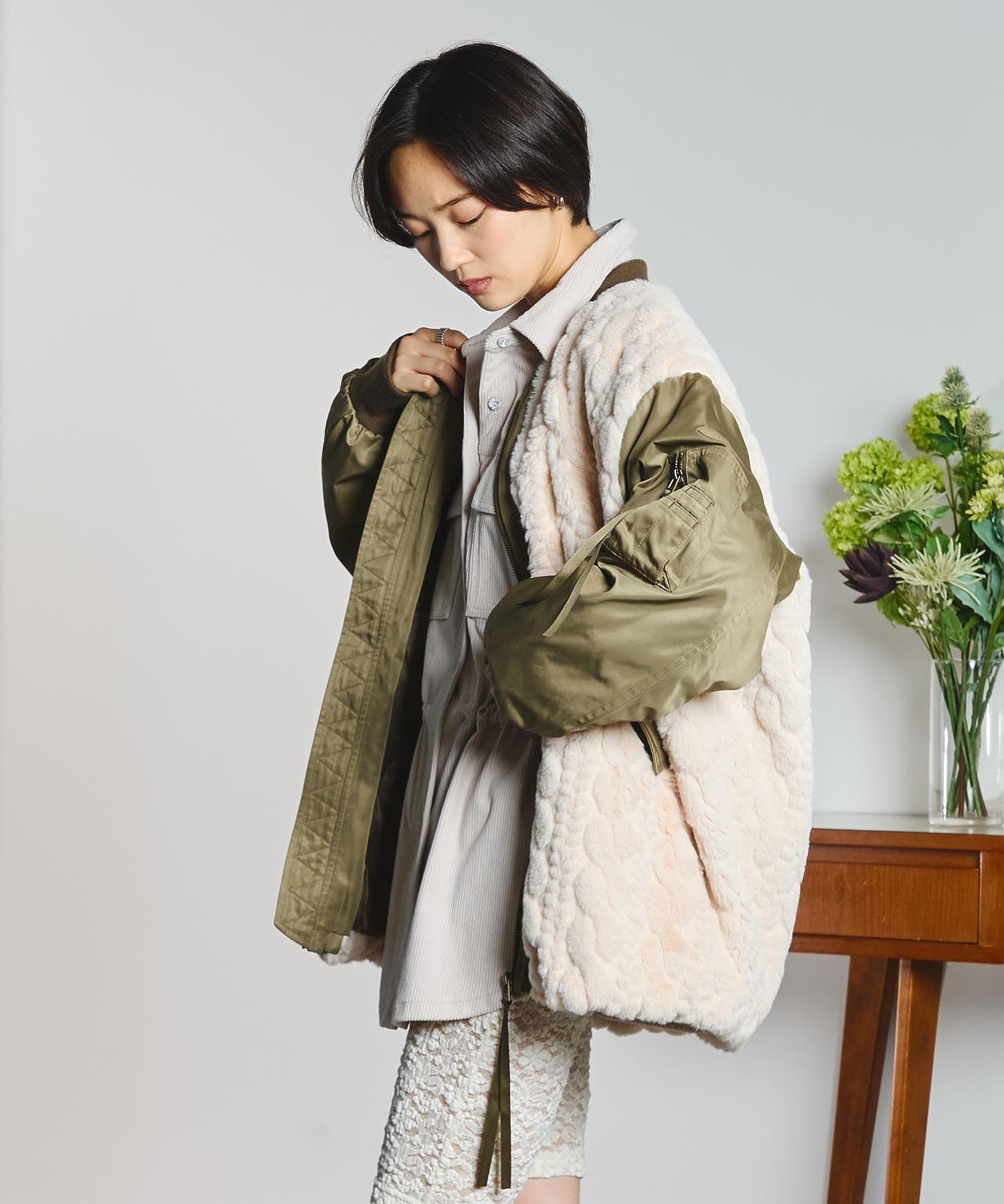 model:166cm 着用サイズ:M