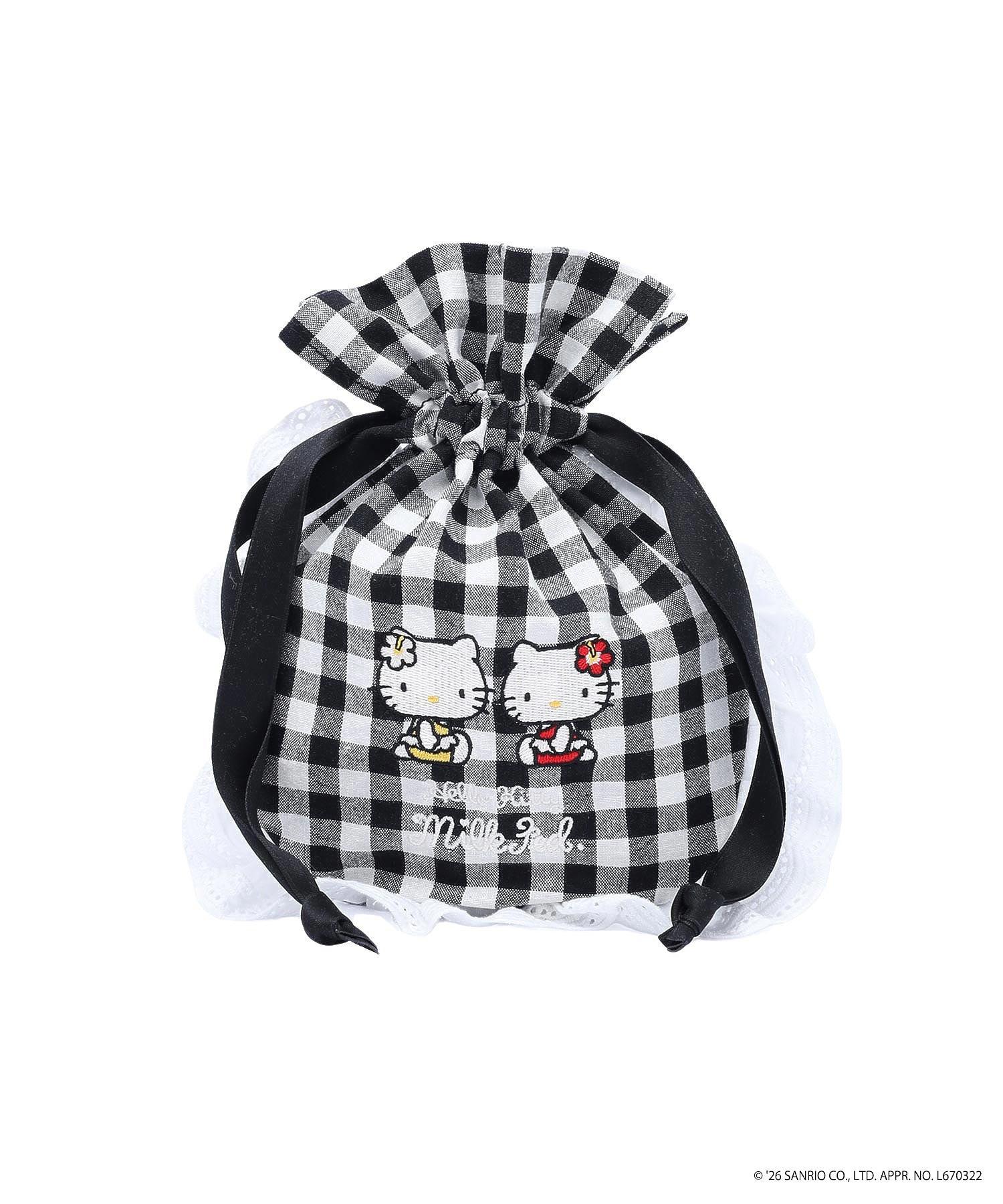MILKFED. × HELLO KITTY F2F DRAWSTRING POUCH