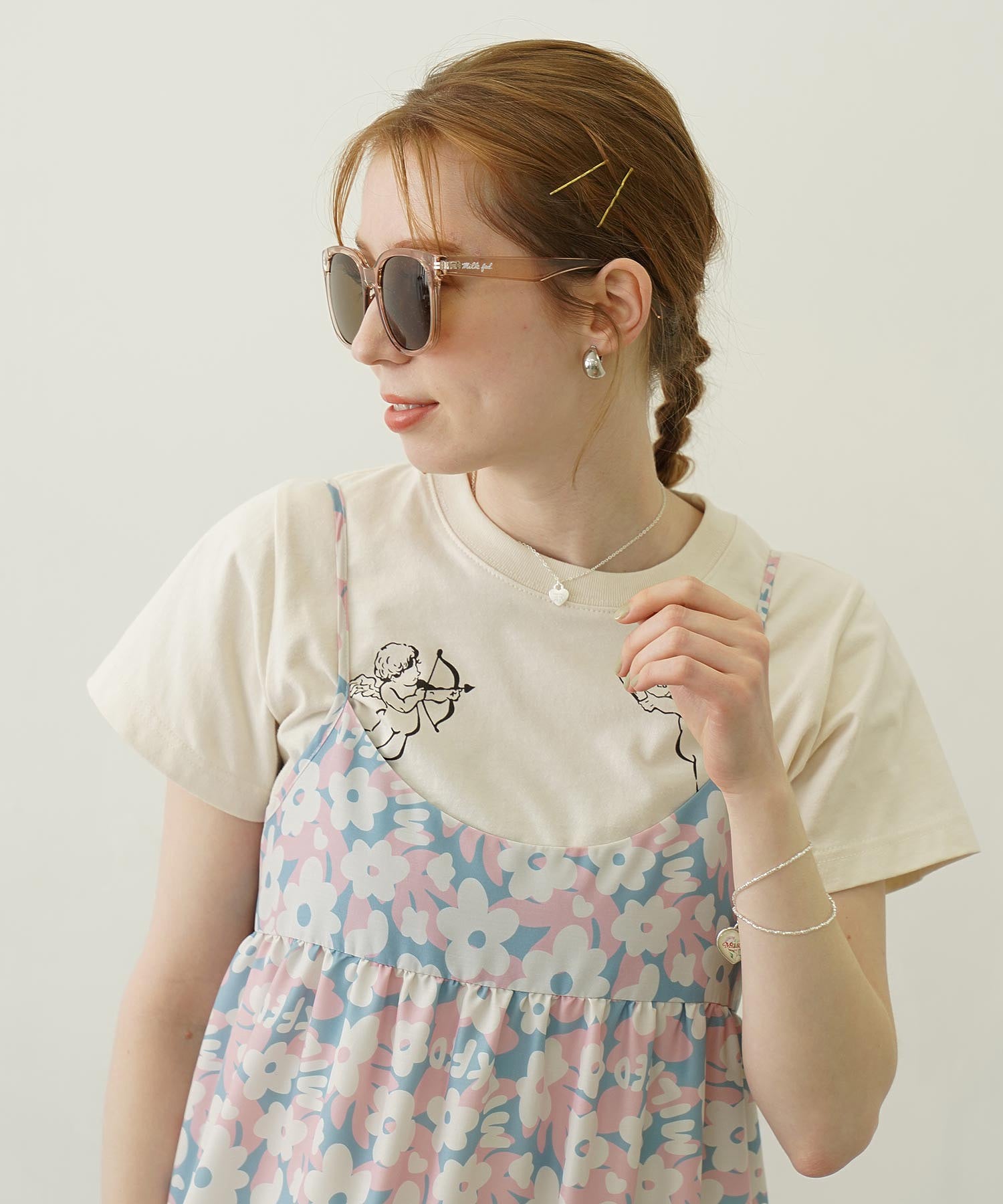 MILKFED. LOGO BIG SQUARE SUNGLASSES