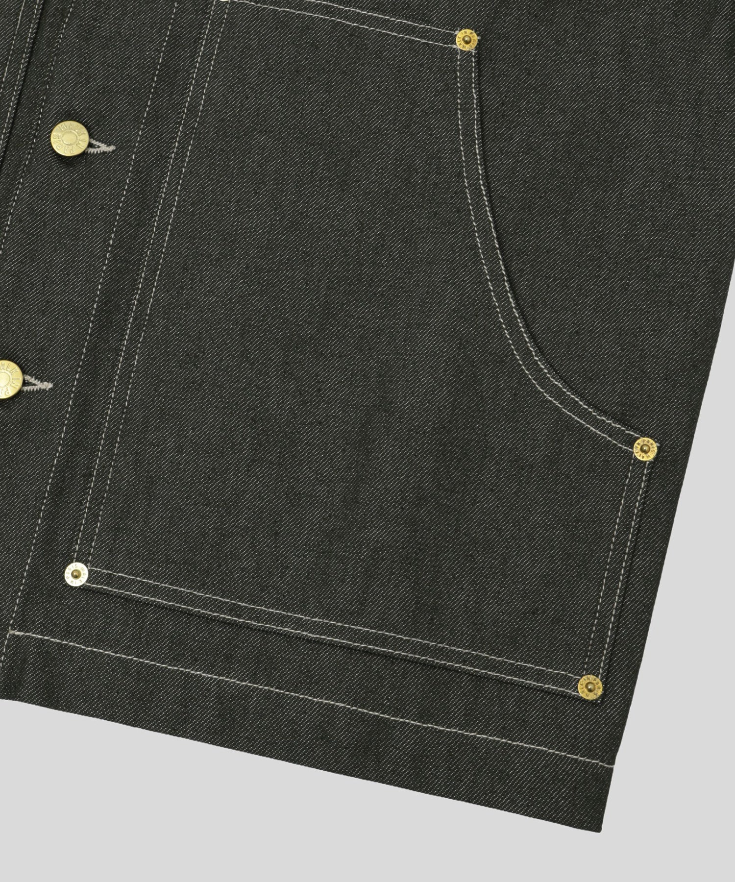 WALK IN PARIS/ウォーキンパリス/Raw green denim carpenters jacket