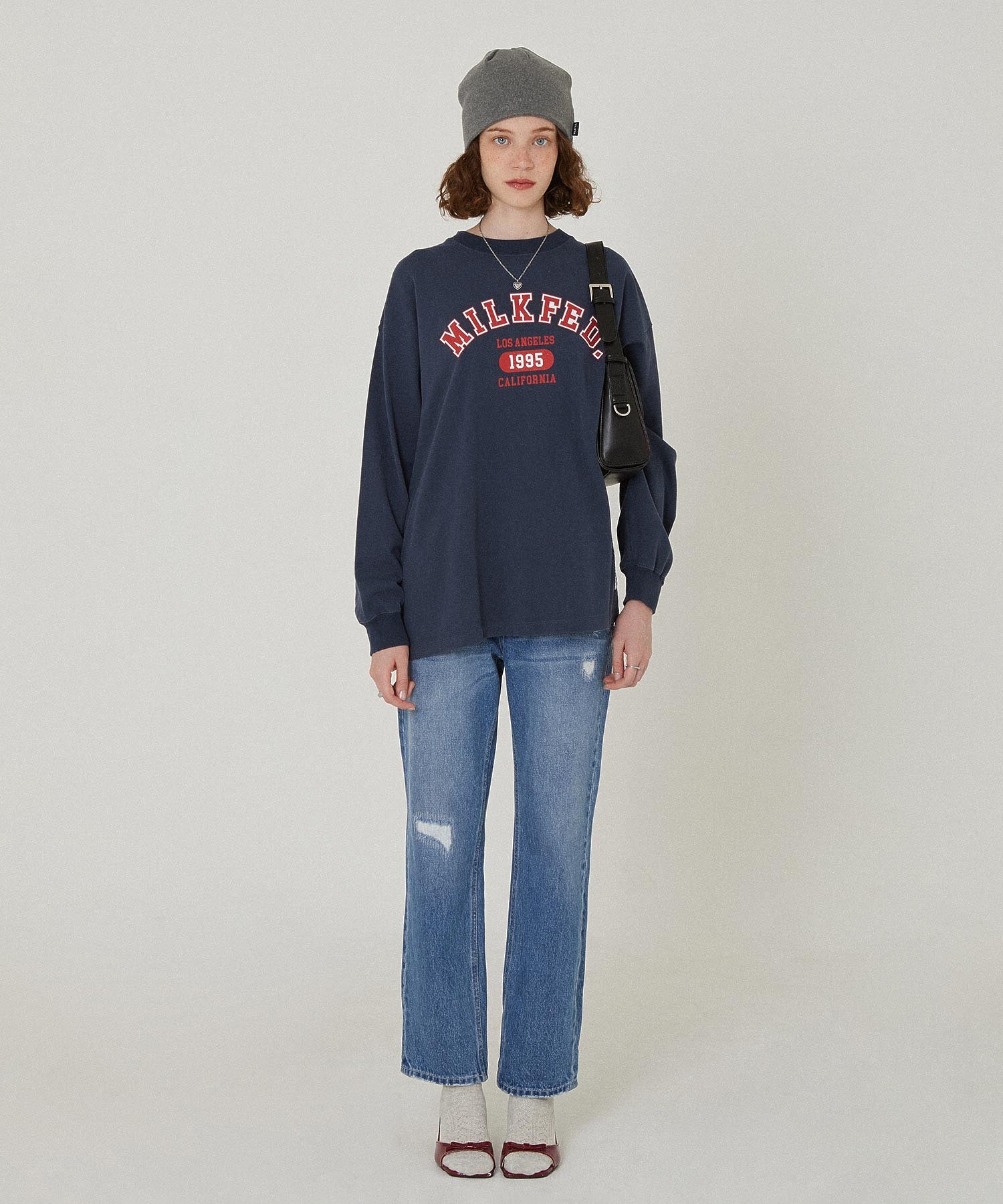 MILKFED.×CHAMPION LS TEE
