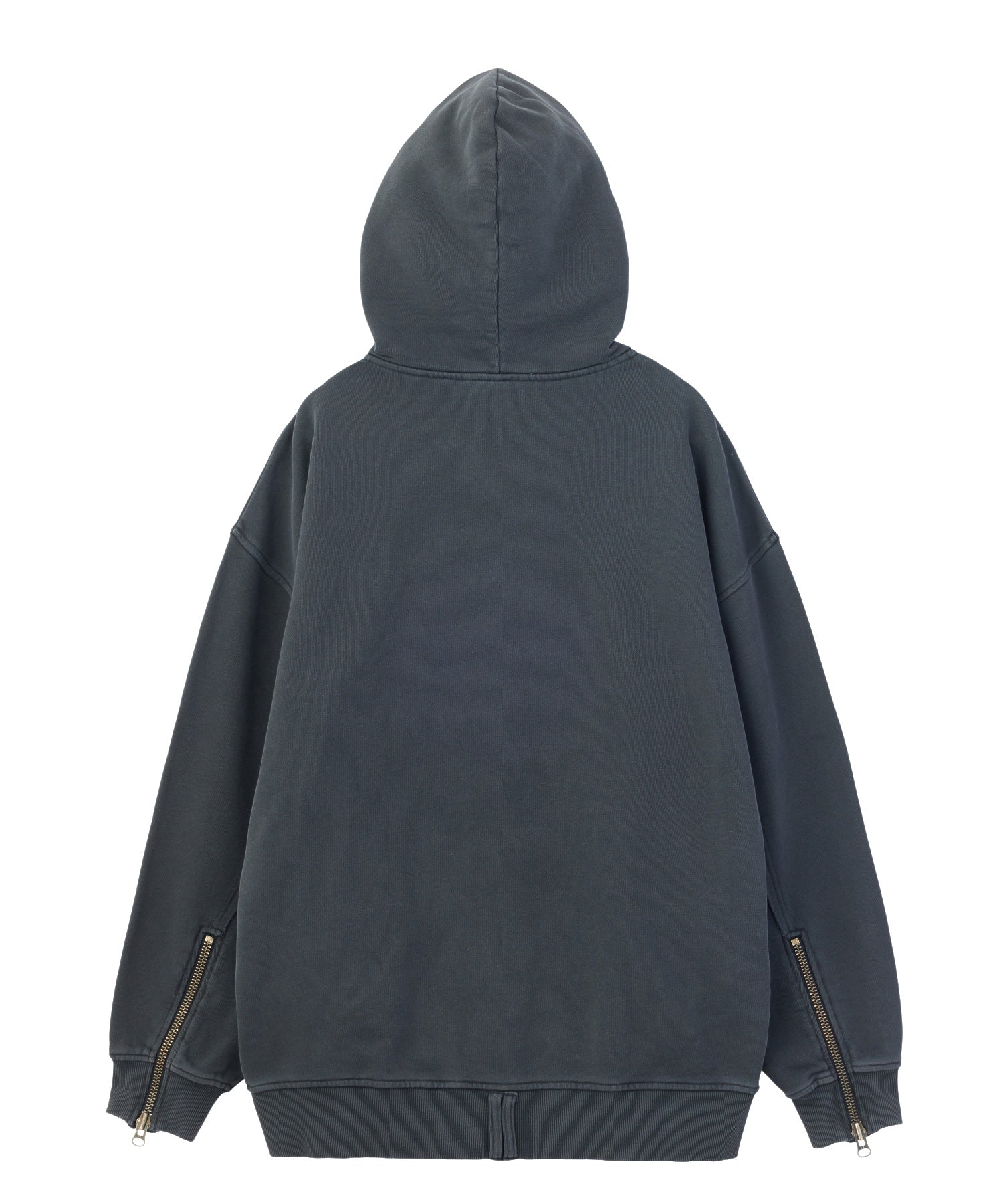 DISTRESSED ZIP UP SWEAT HOODIE DRESS