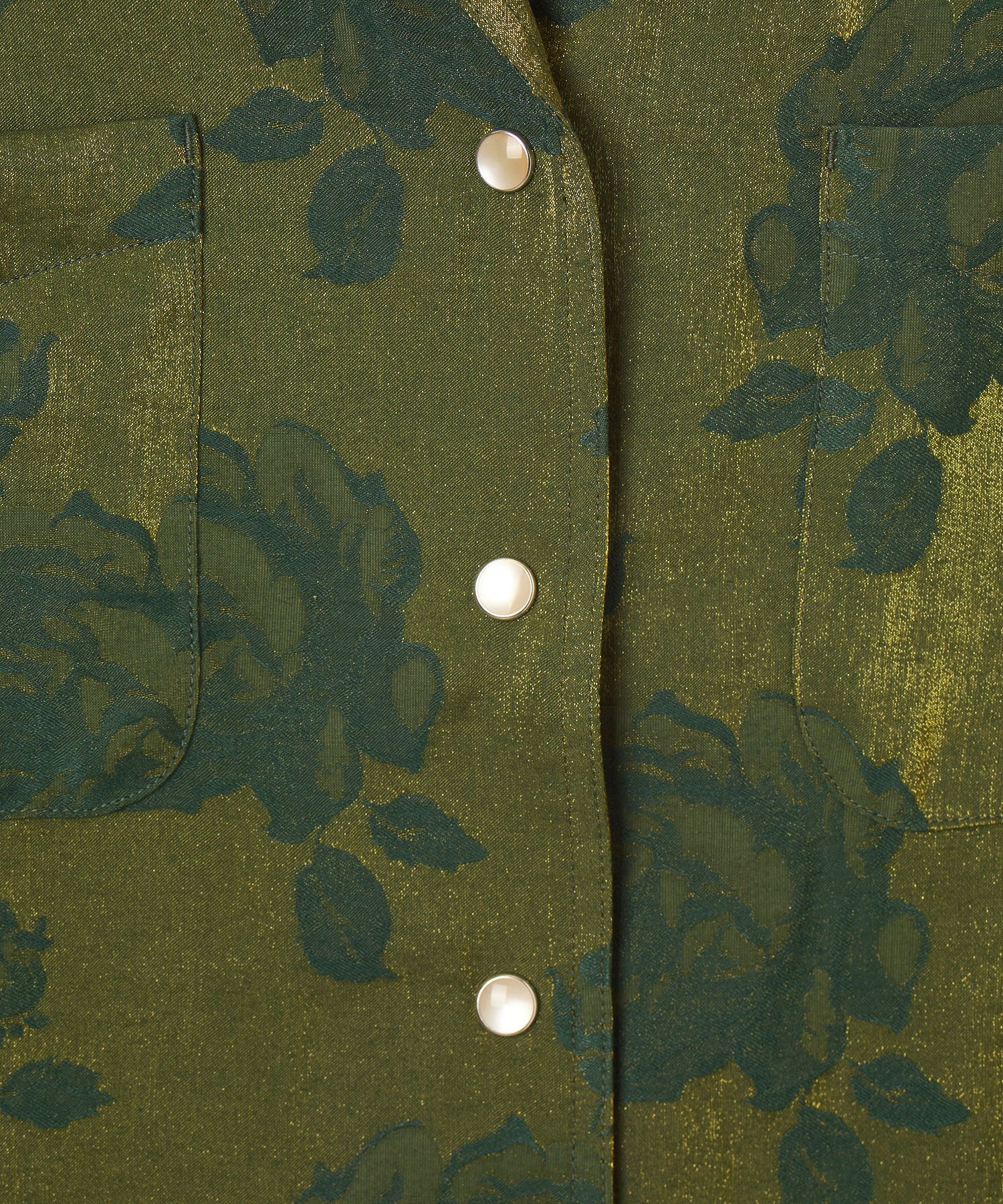 NEEDLES/COWBOY FRENCH SLEEVE BLOUSE - ROSE JACQUARD