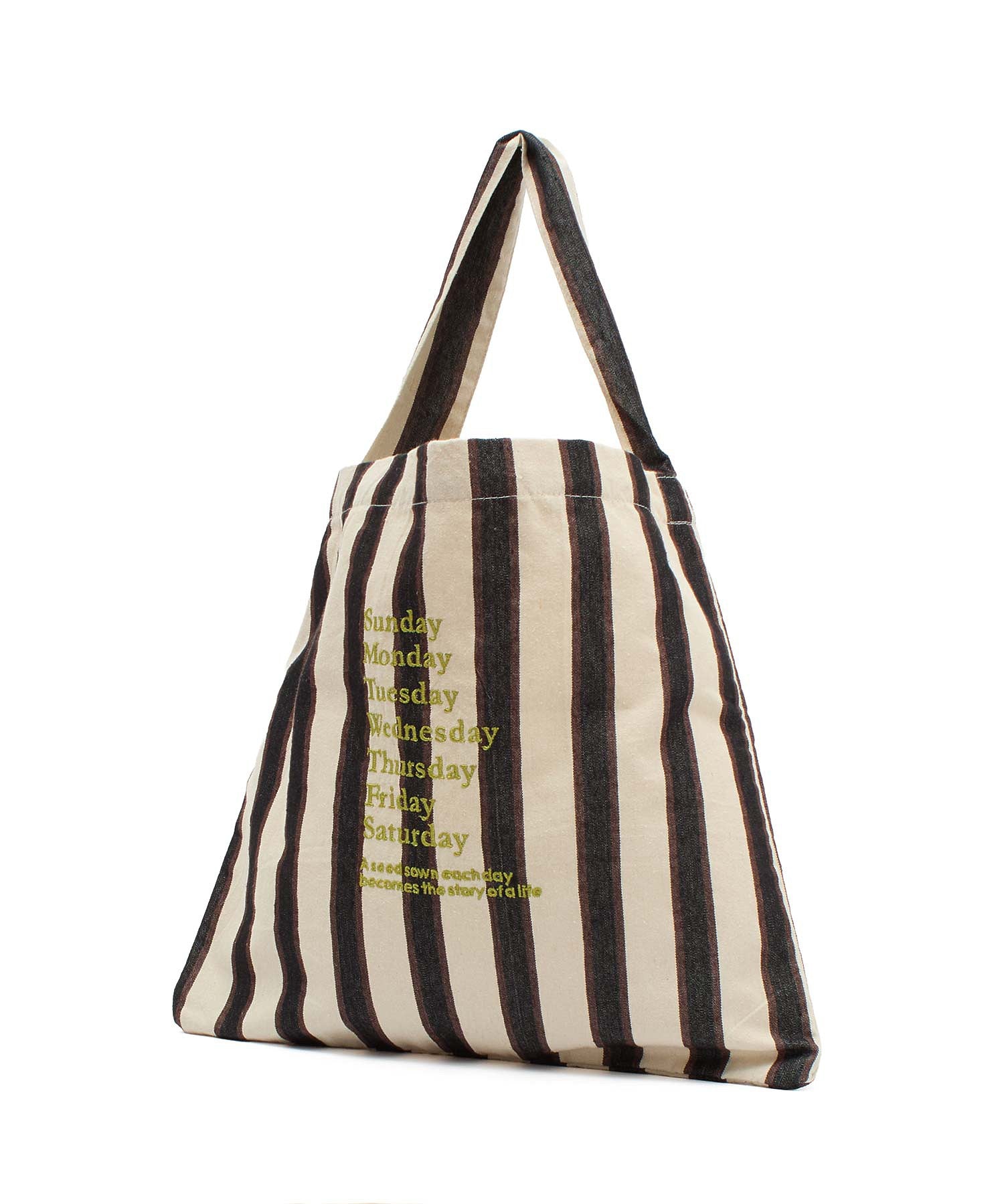 beej/STRIPE FABRIC OSBAG