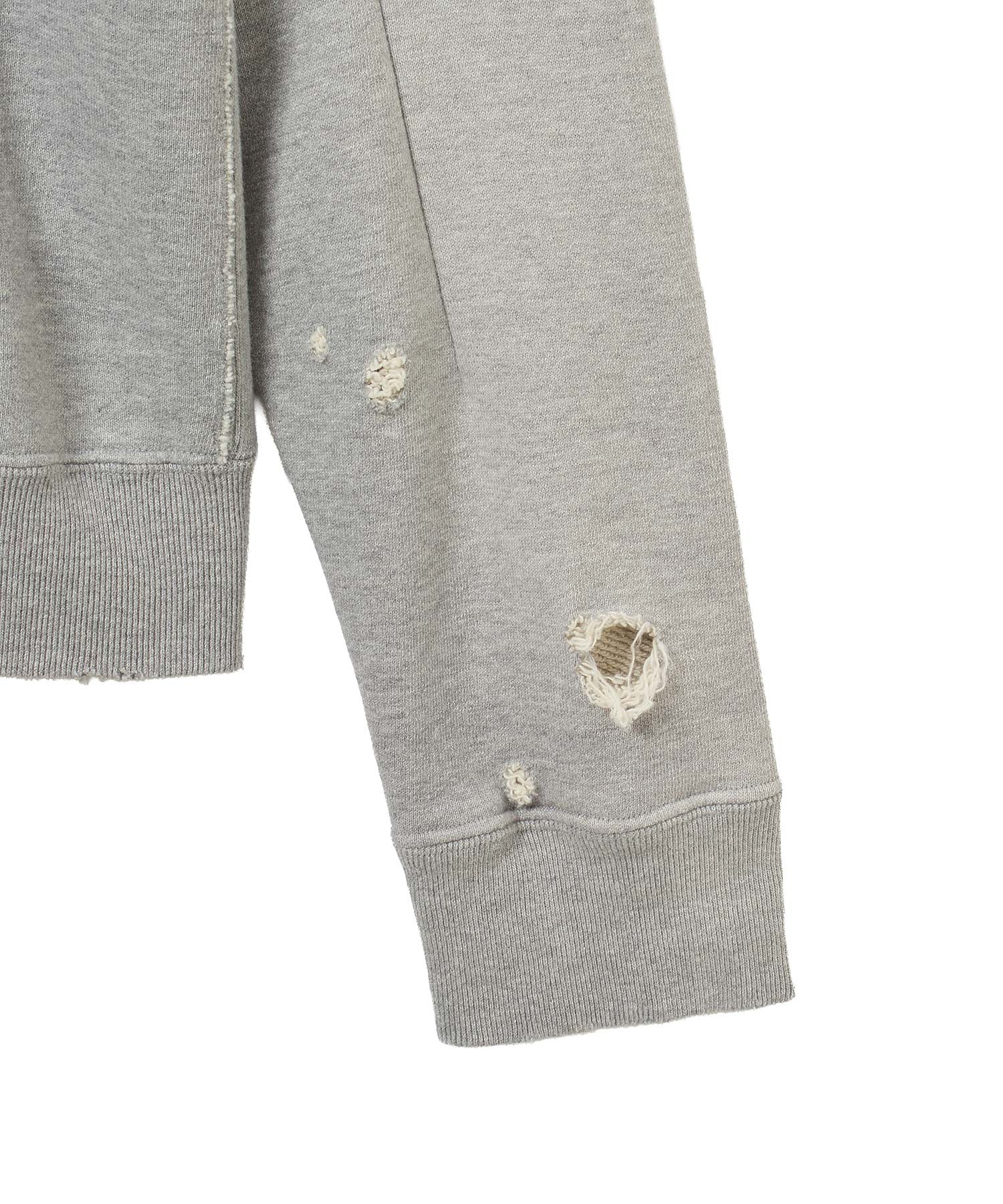 NEEDLES/DECONSTRUCTED ZIPPED SWEAT