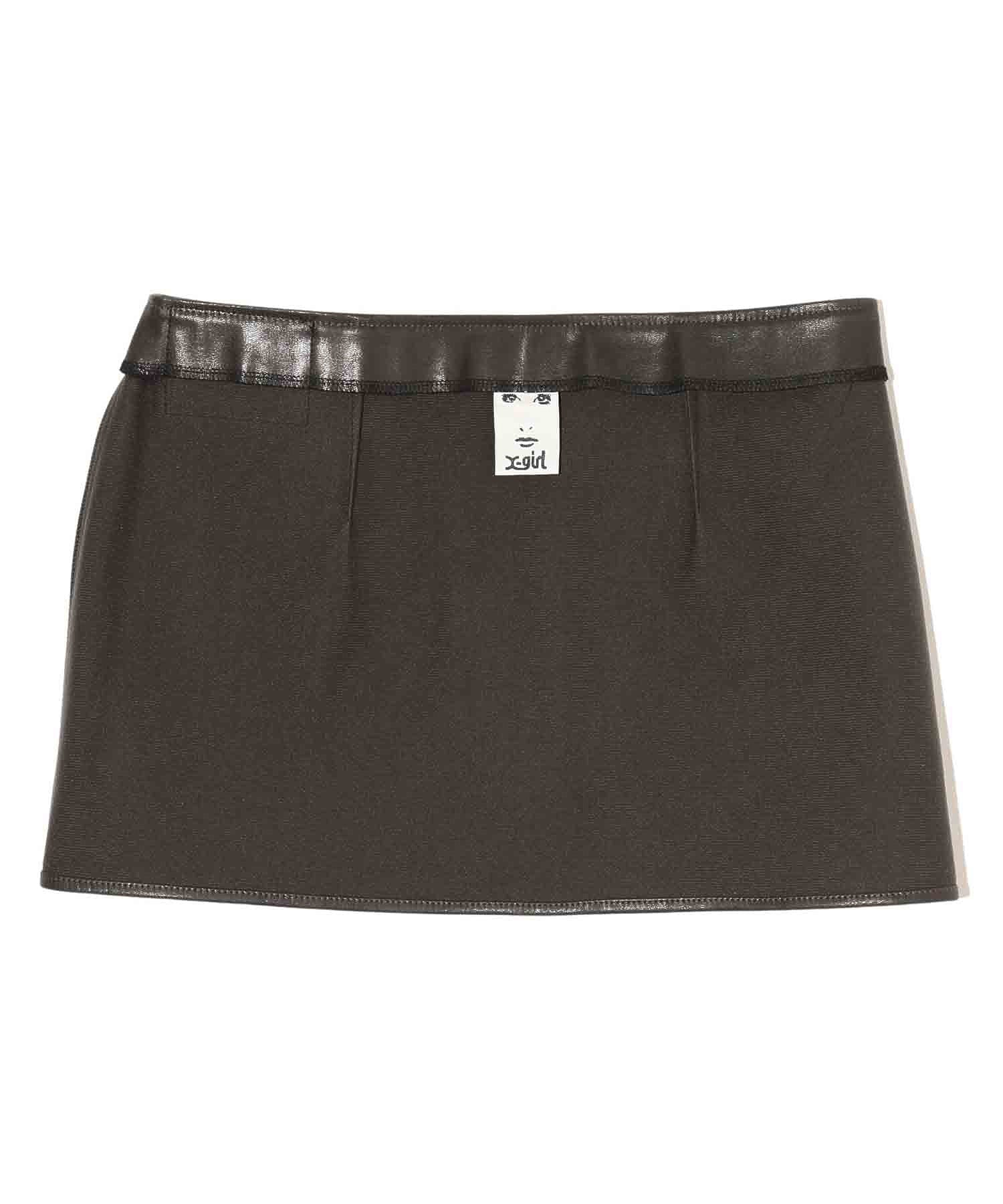 FAUX LEATHER MINI SKIRT X-girl