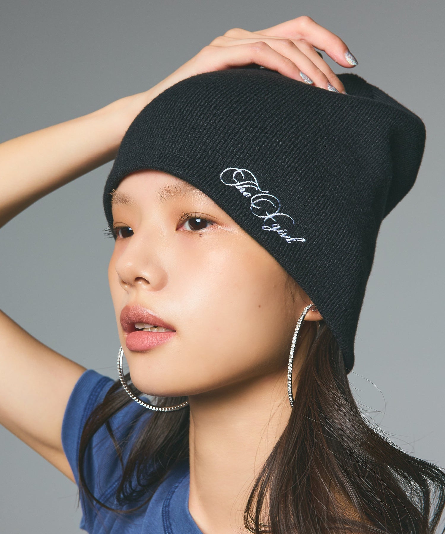 PENCIL SCRIPT LOGO EMBROIDERED BEANIE