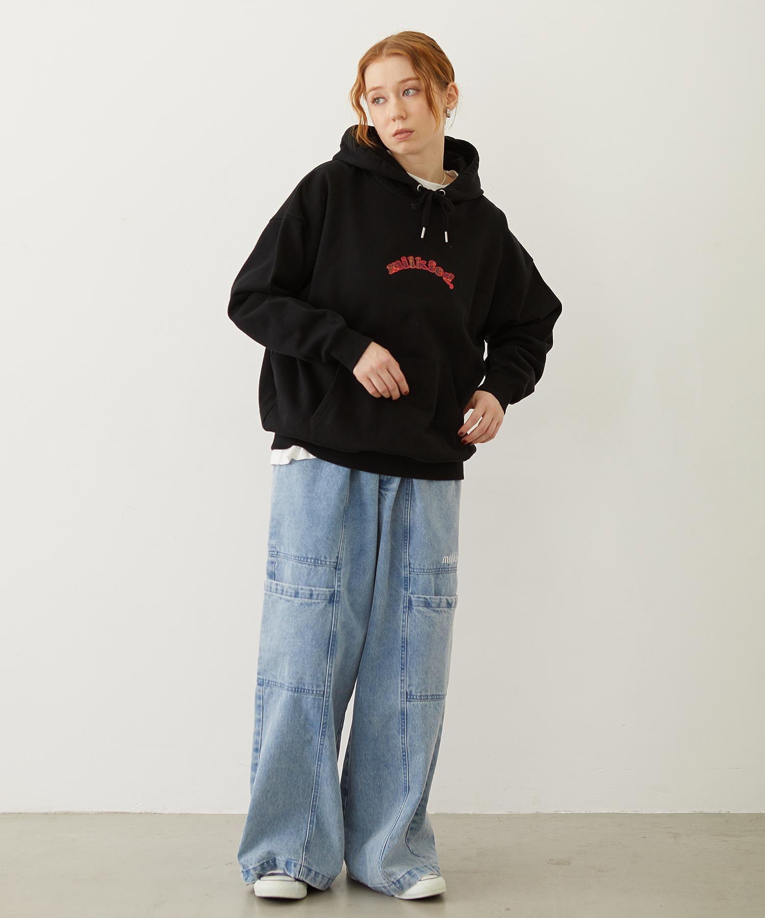 PLAID HEART SWEAT HOODIE