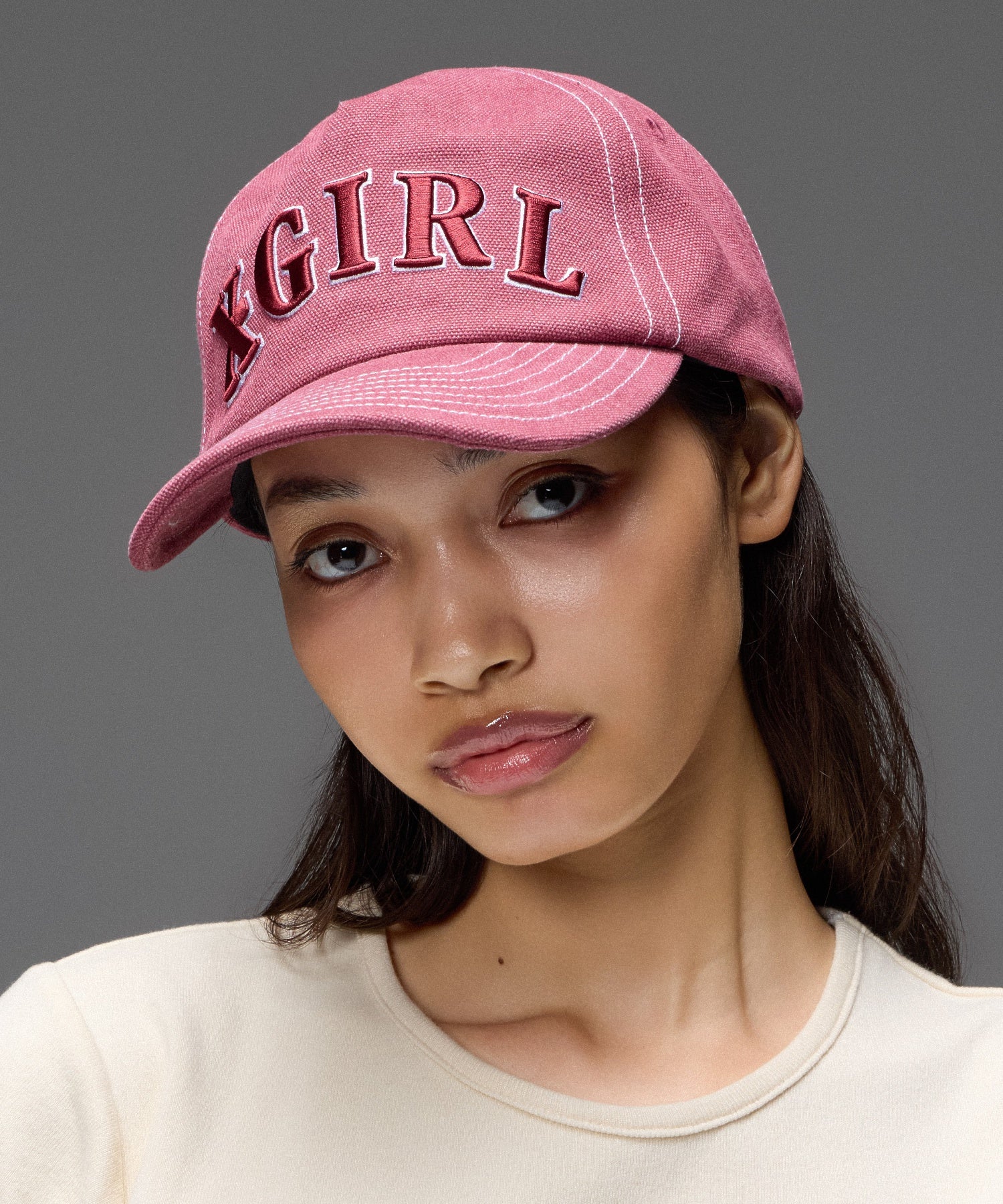 CONTRAST STITCH 5PANEL CAP