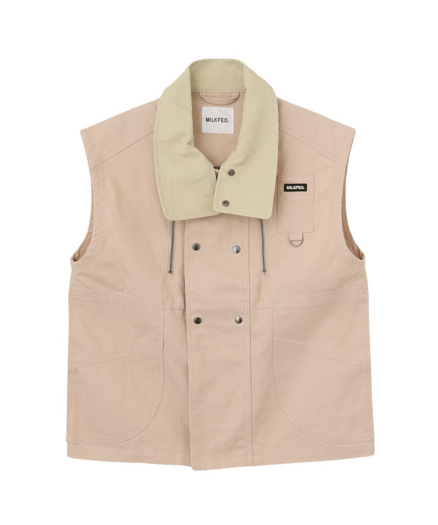 DEFORMED COLLAR DUCK VEST