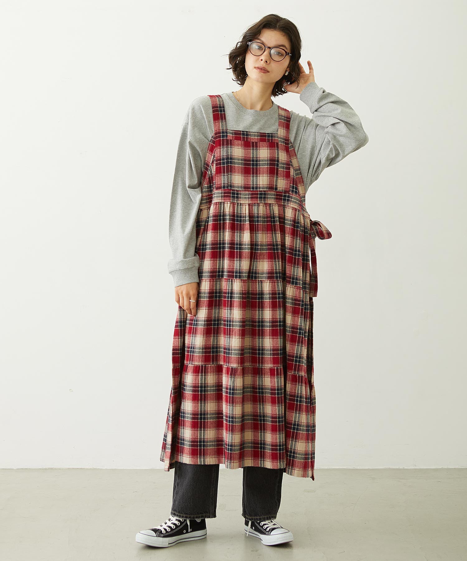 APRON TIERED DRESS