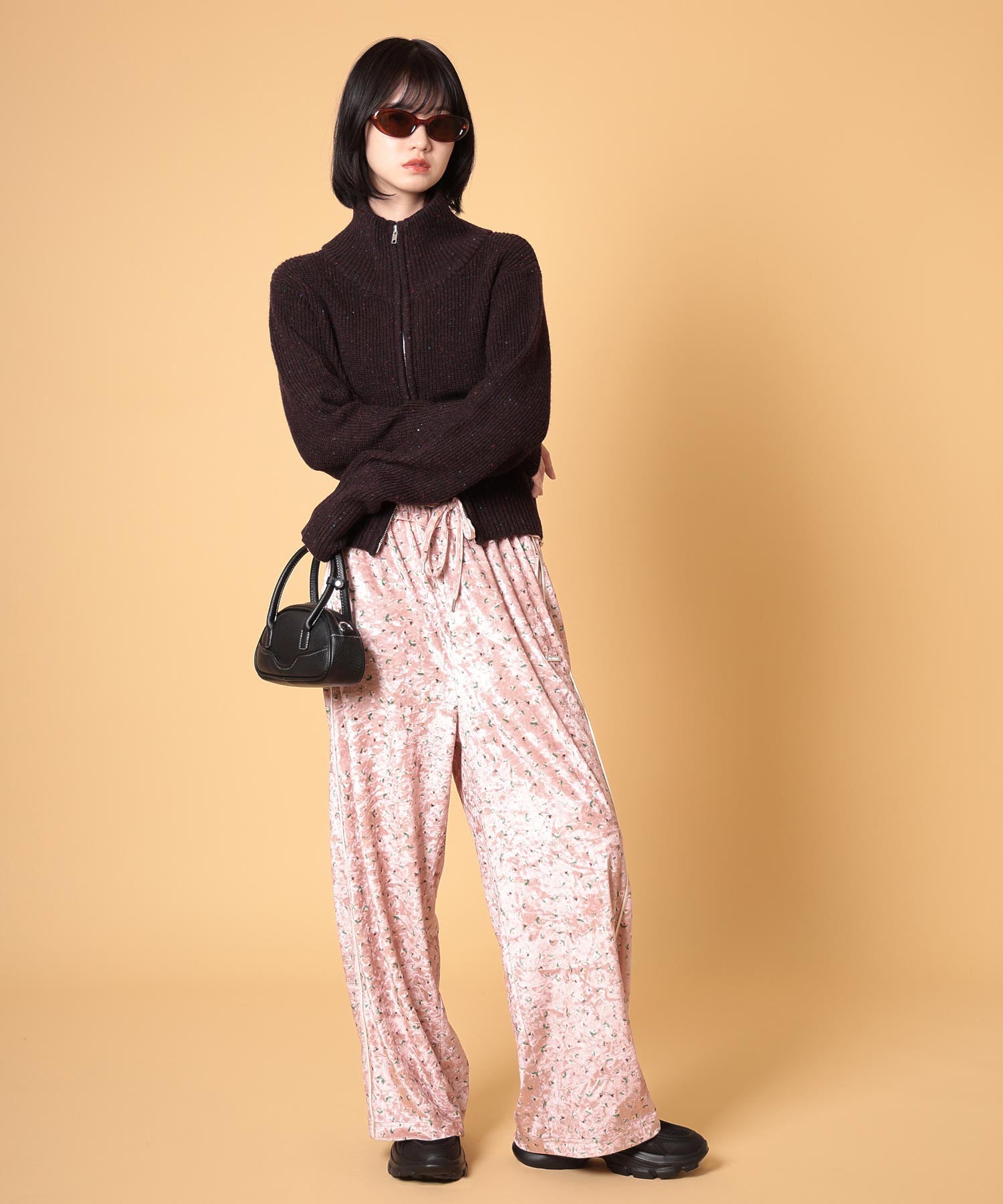 ネップジップアップセーター