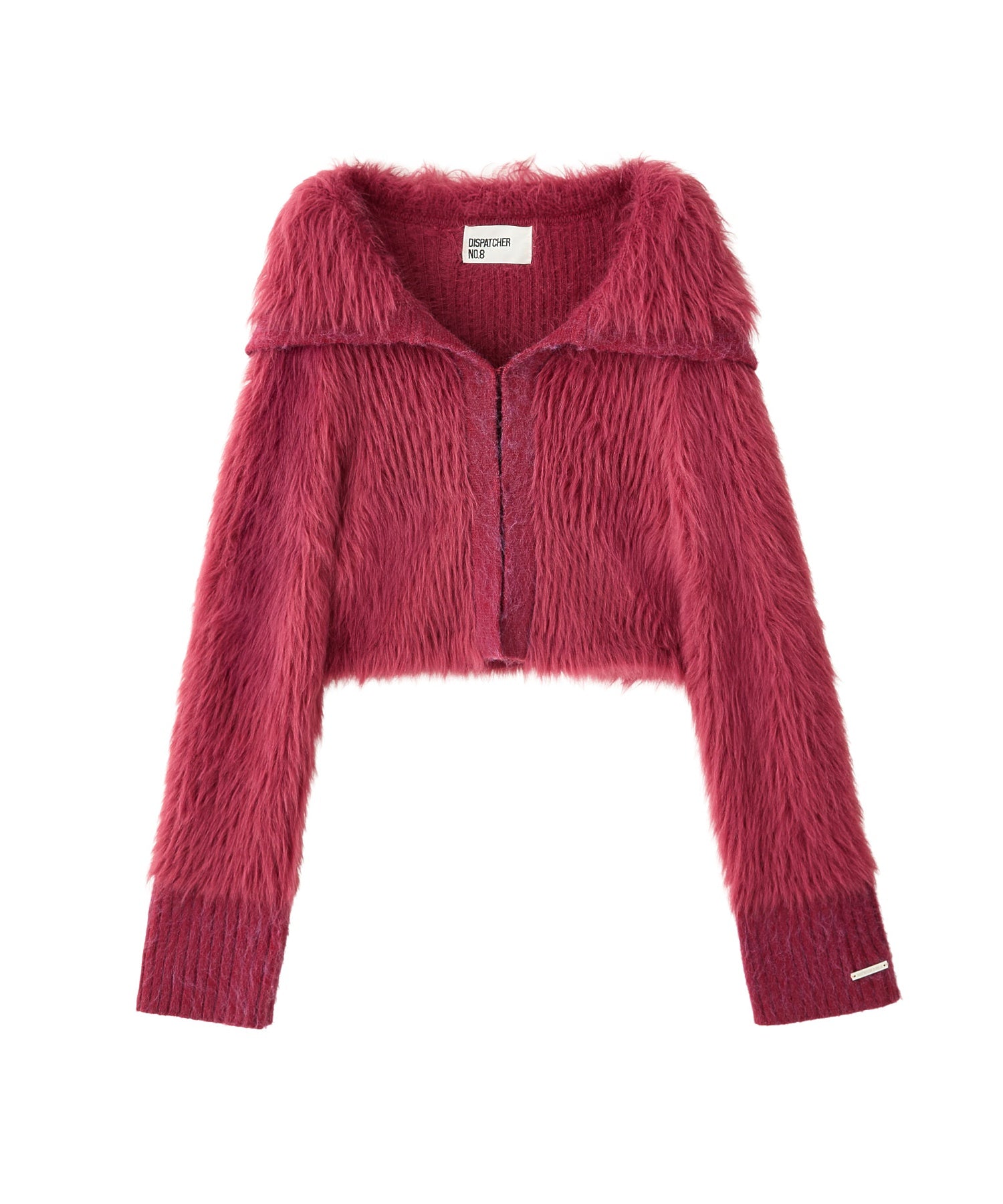 ビッグカラーシャギーニットカーディガン