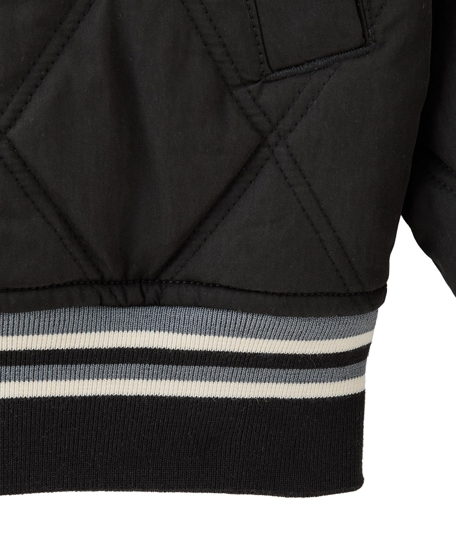 SATIN LOGO PATCH QUILTED JACKET