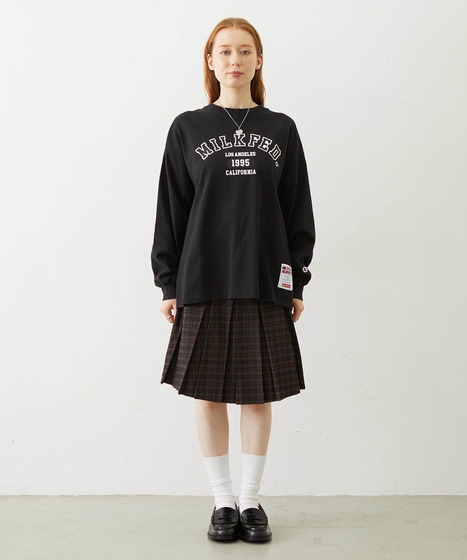 MILKFED.×CHAMPION LS TEE