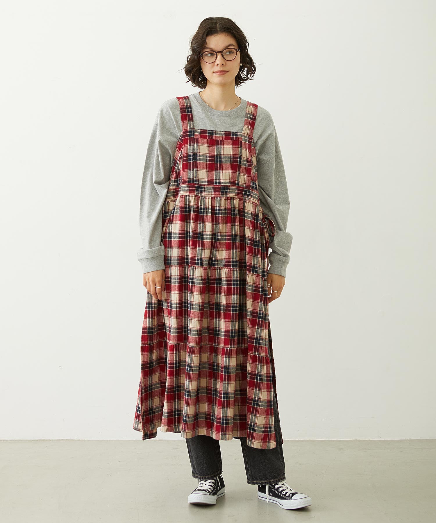 APRON TIERED DRESS