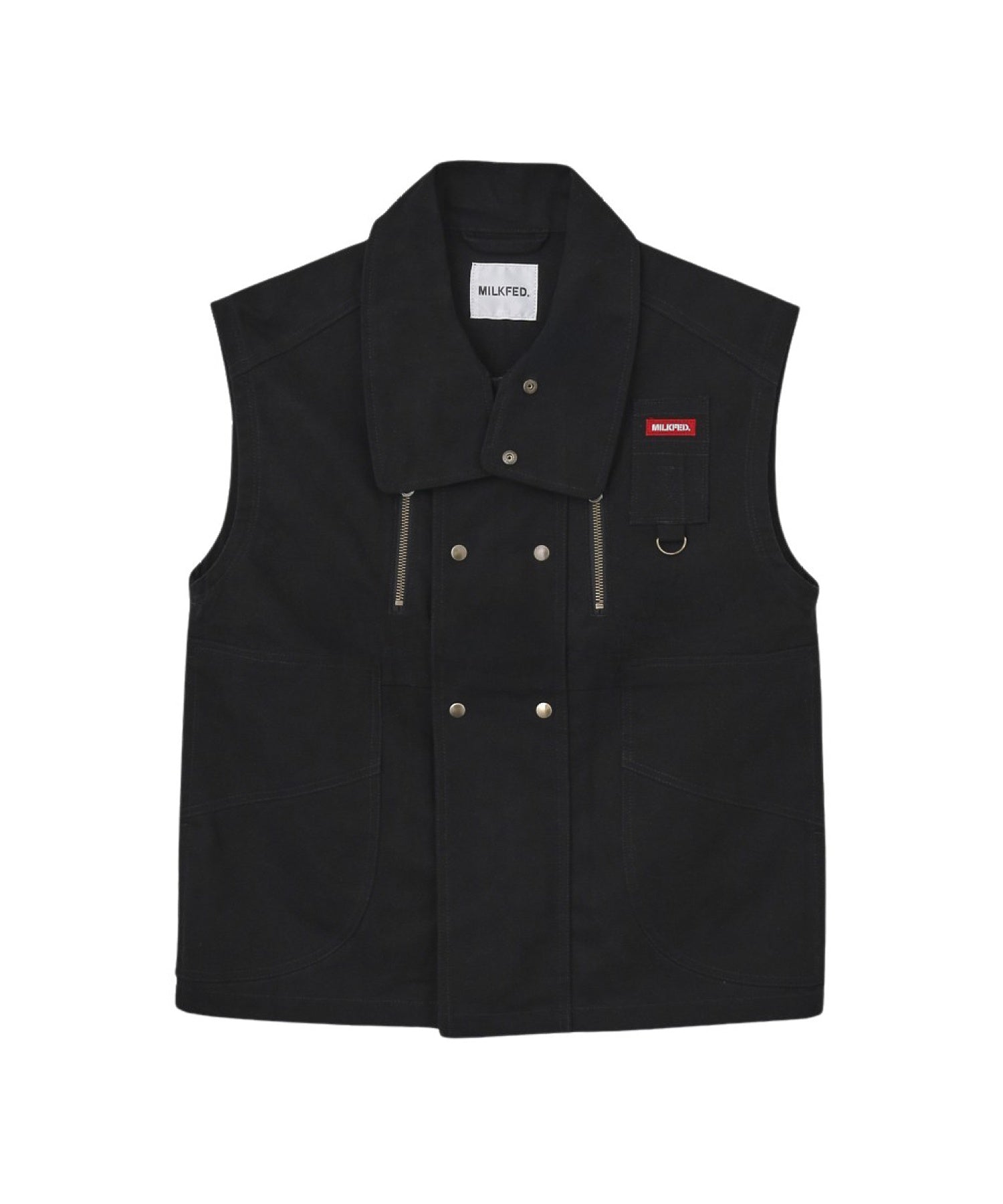 DEFORMED COLLAR DUCK VEST