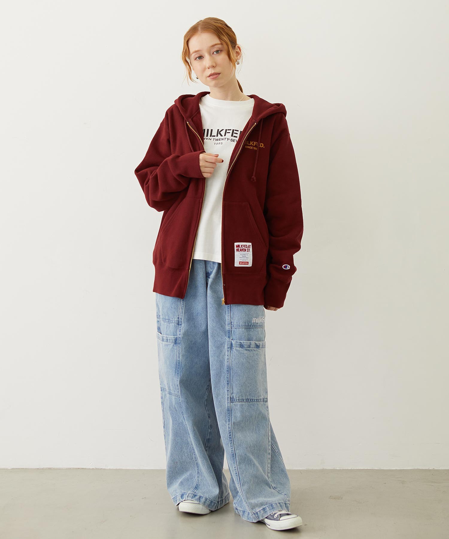 MILKFED. × CHAMPION SWEAT ZIP HOODIE