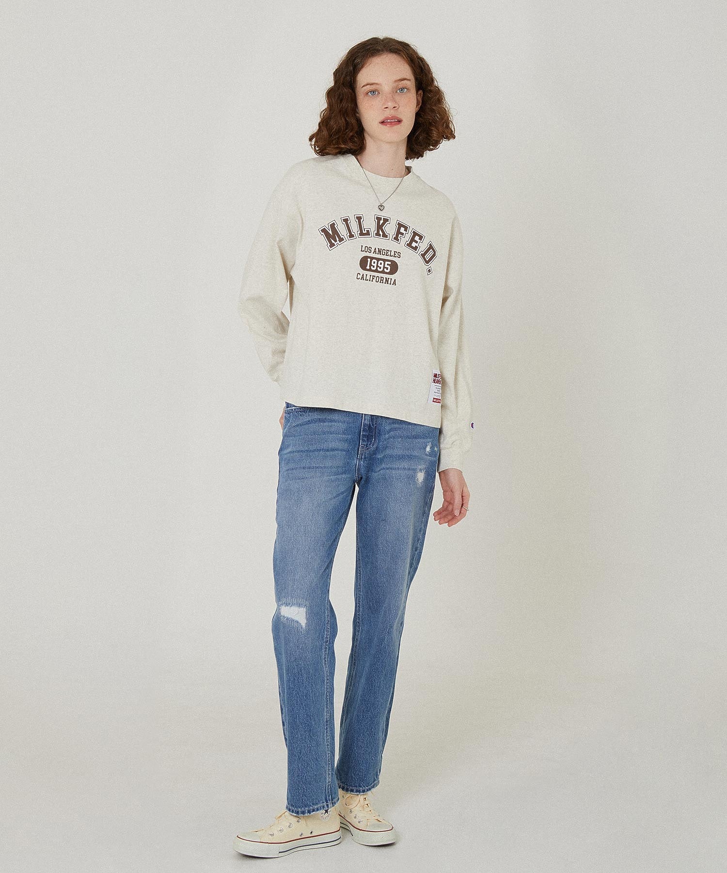 REPAIR DETAIL DENIM PANTS