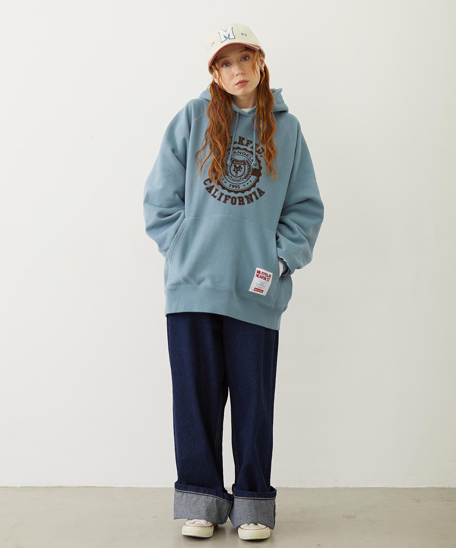 MILKFED. × CHAMPION COLLEGE LOGO SWEAT HOODIE