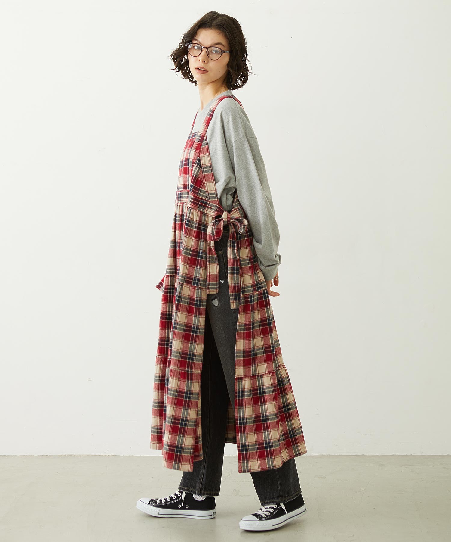 APRON TIERED DRESS