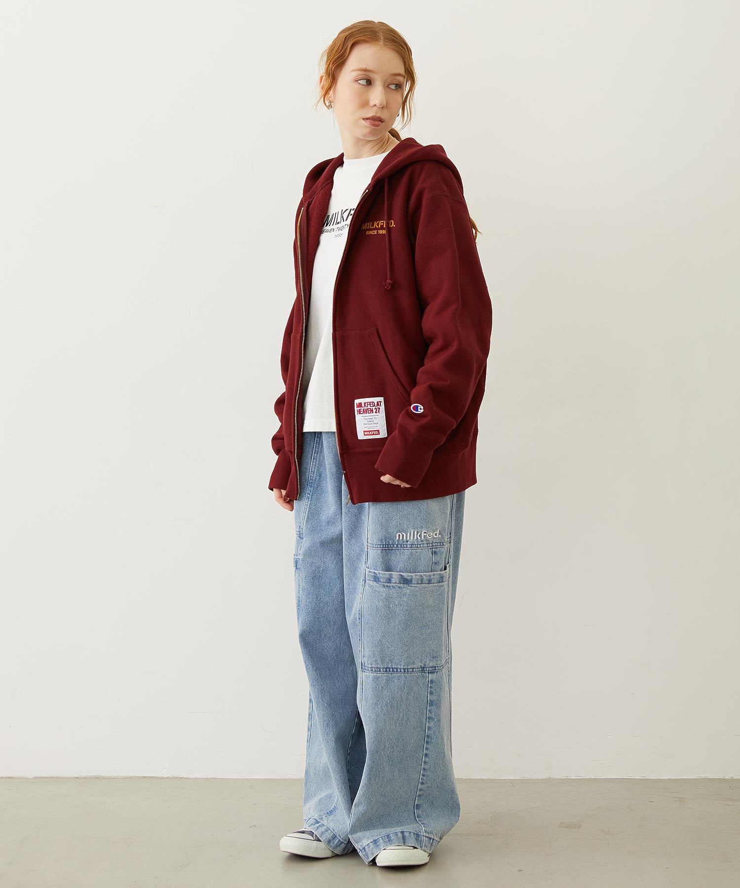 MILKFED. × CHAMPION SWEAT ZIP HOODIE