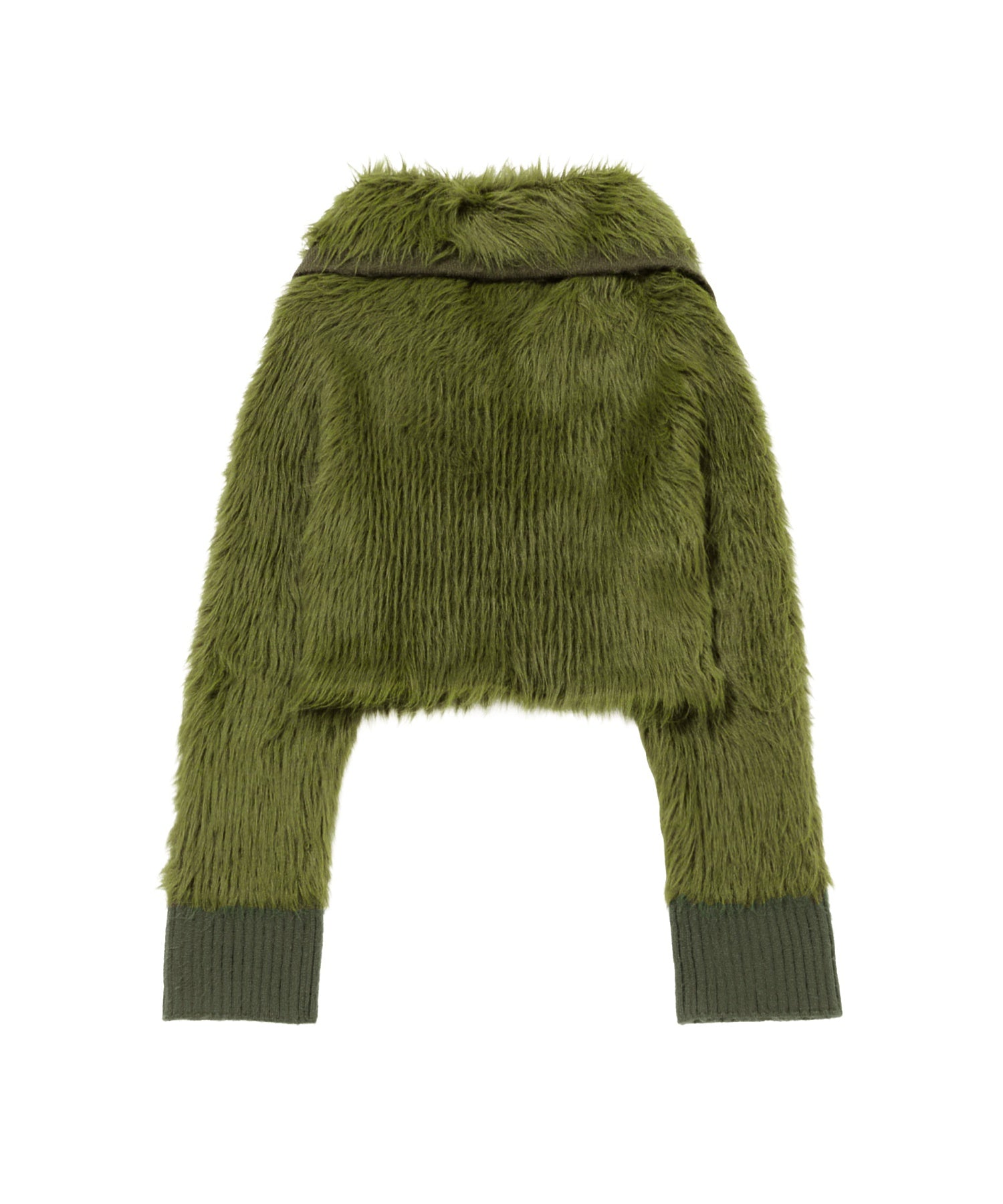 ビッグカラーシャギーニットカーディガン