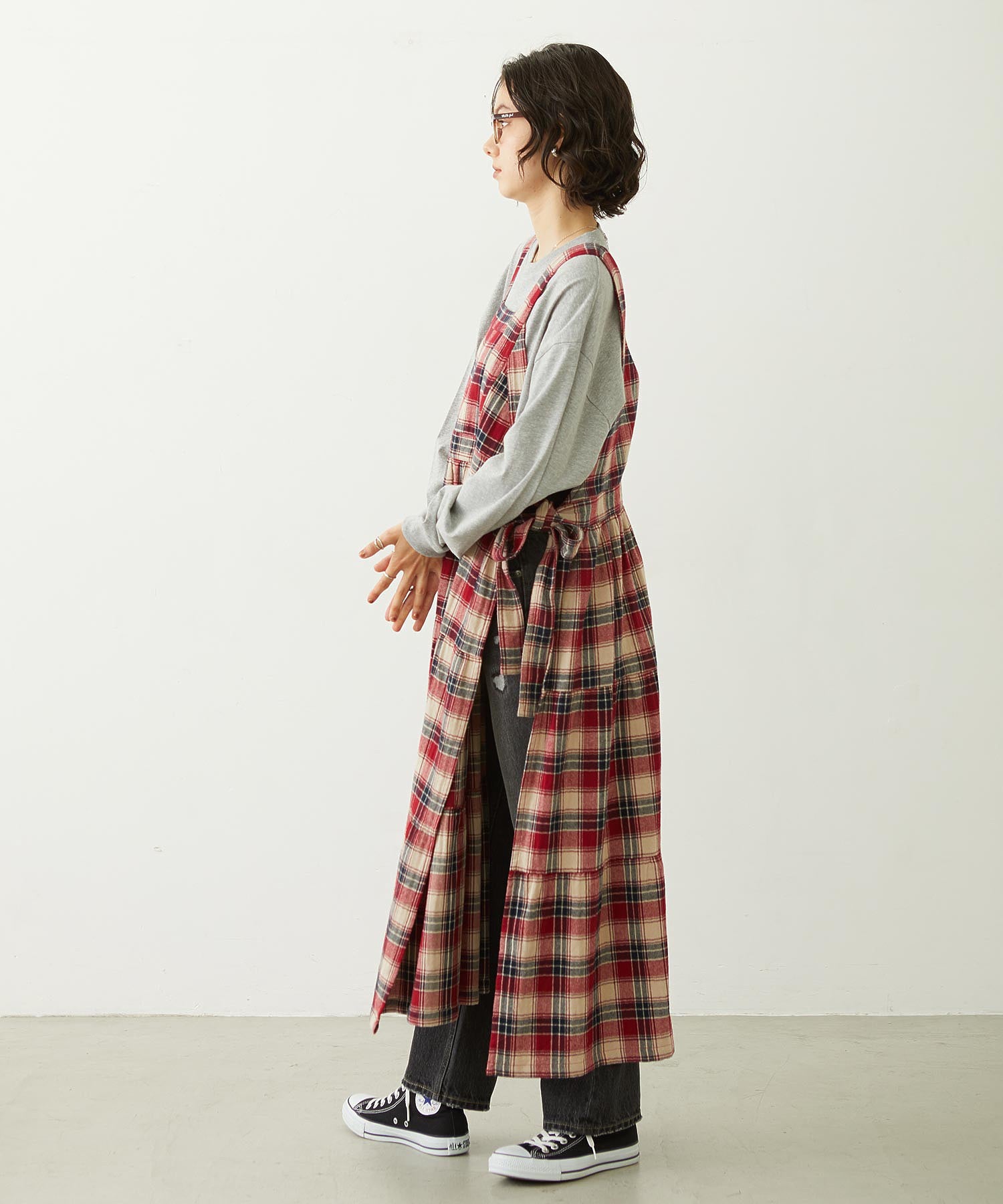 APRON TIERED DRESS