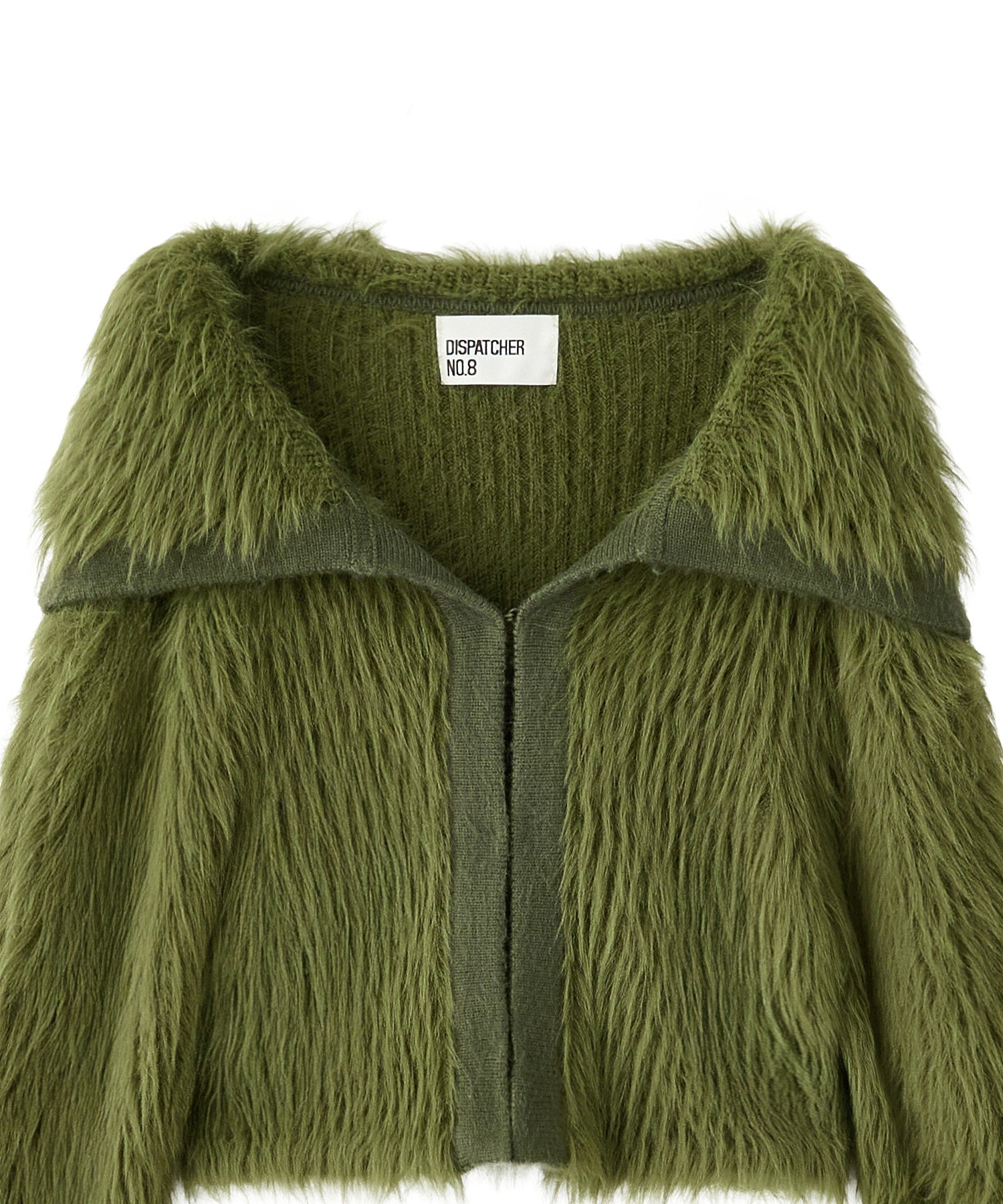 ビッグカラーシャギーニットカーディガン