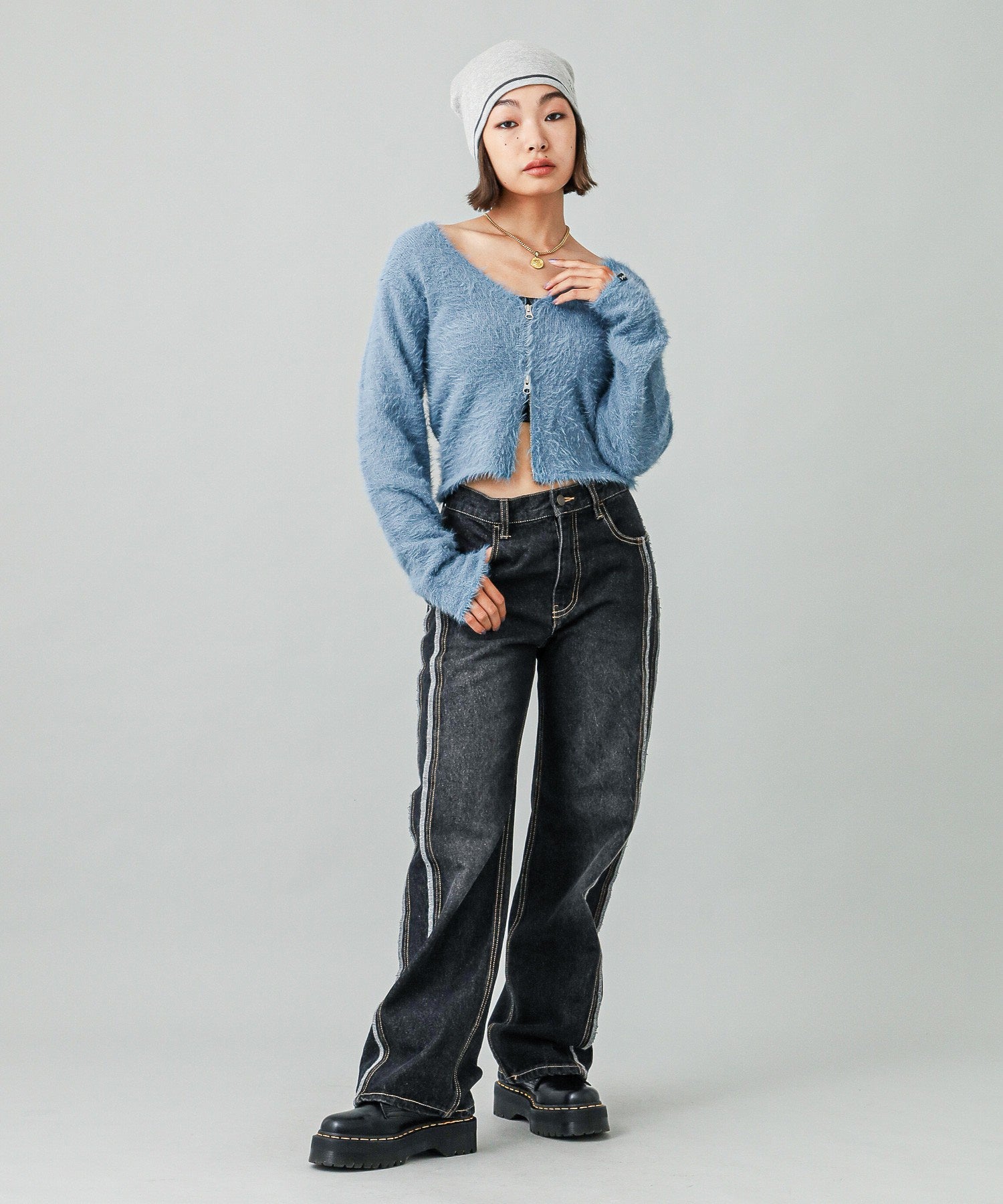 SIDE STRIPE DENIM PANTS