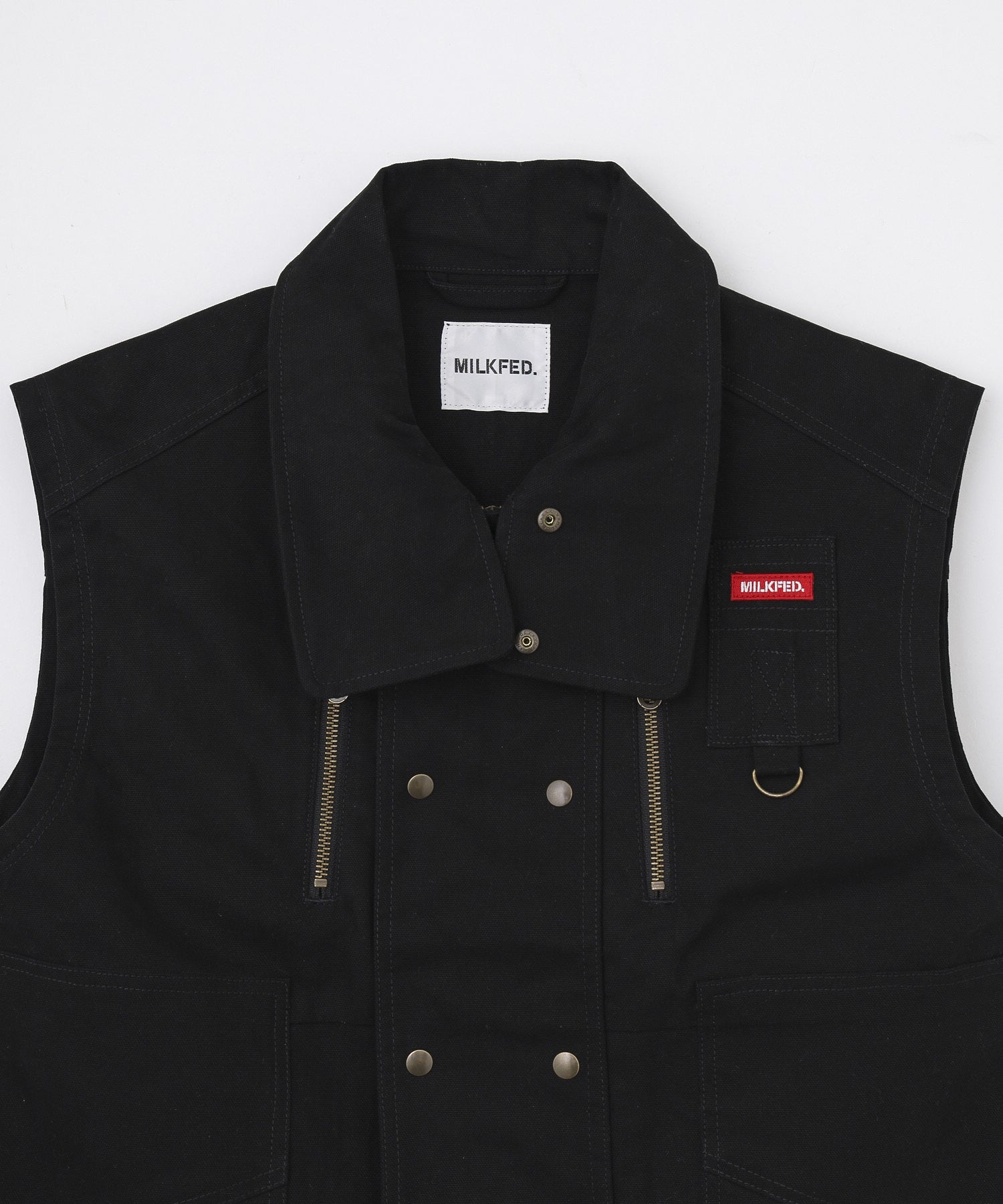 DEFORMED COLLAR DUCK VEST