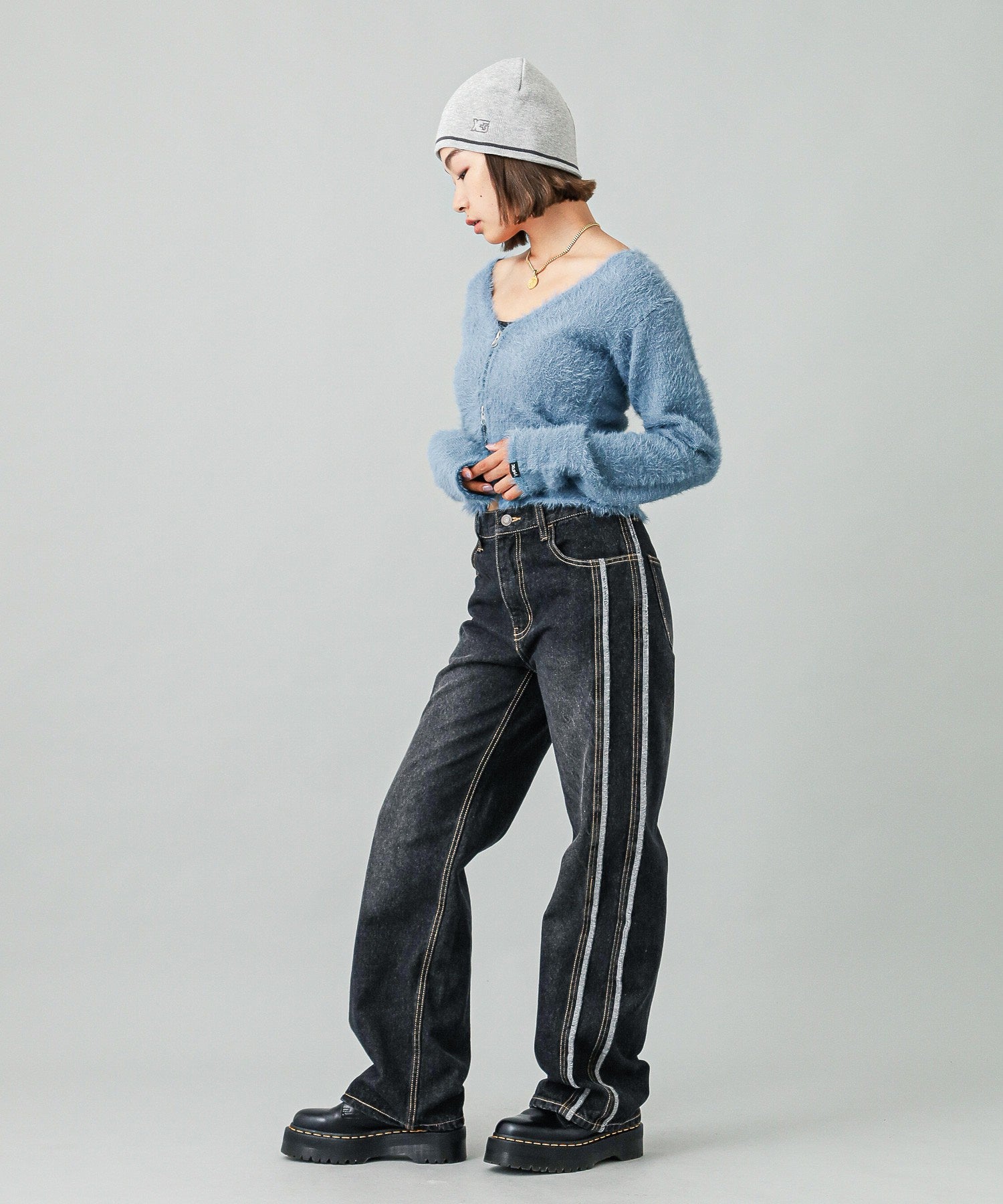 SIDE STRIPE DENIM PANTS