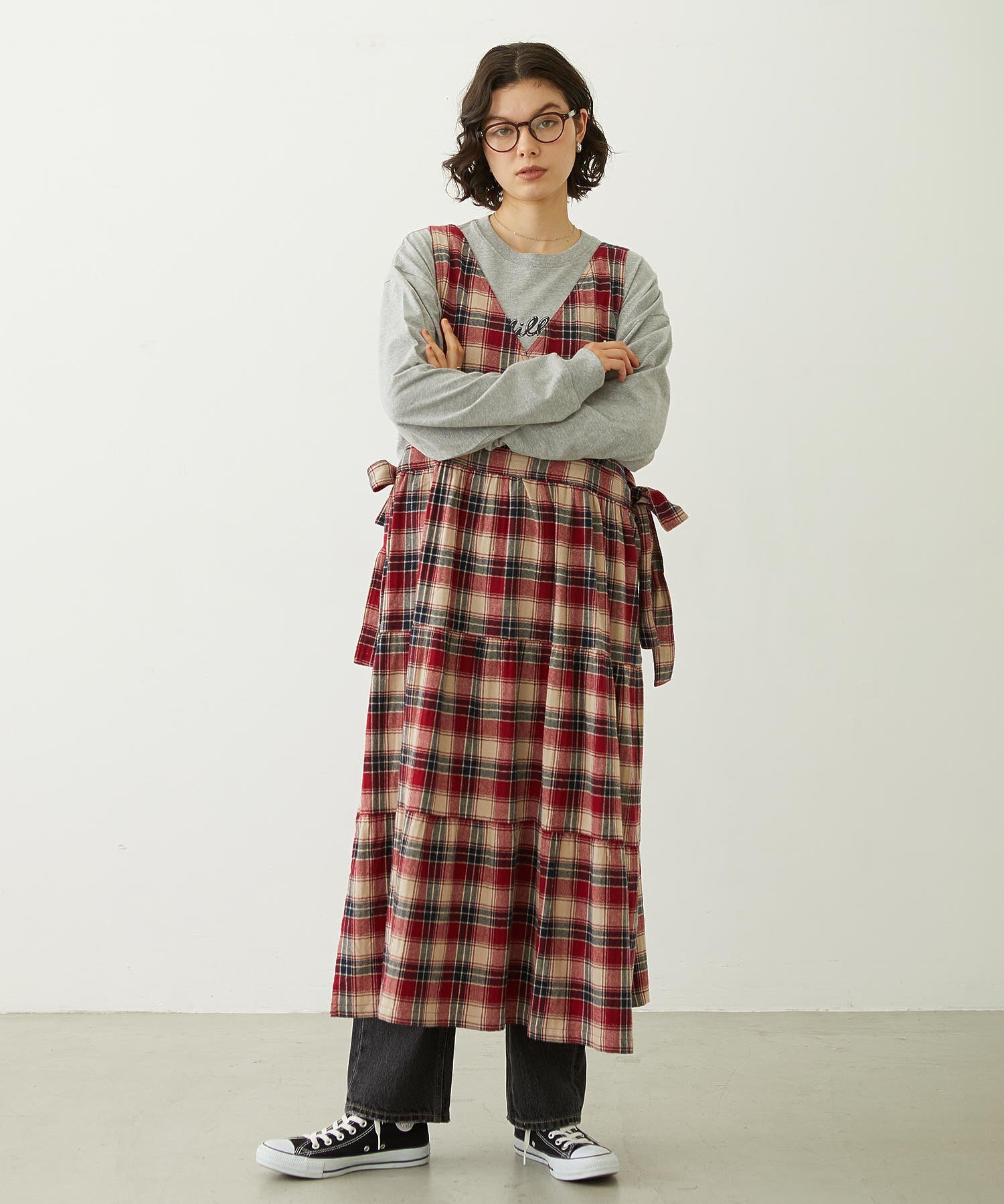 APRON TIERED DRESS