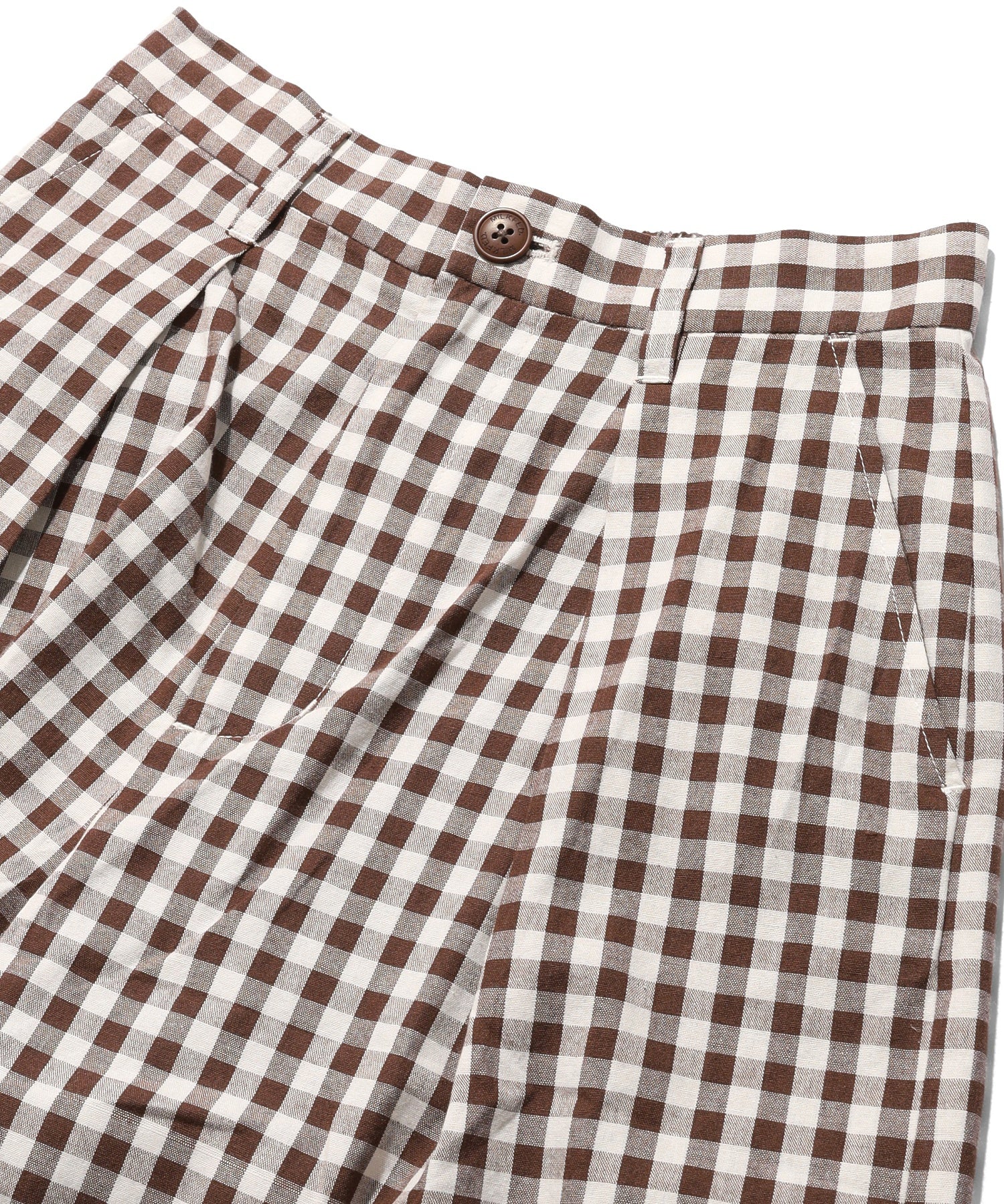 TRIMMED GINGHAM CHECK SHORTS