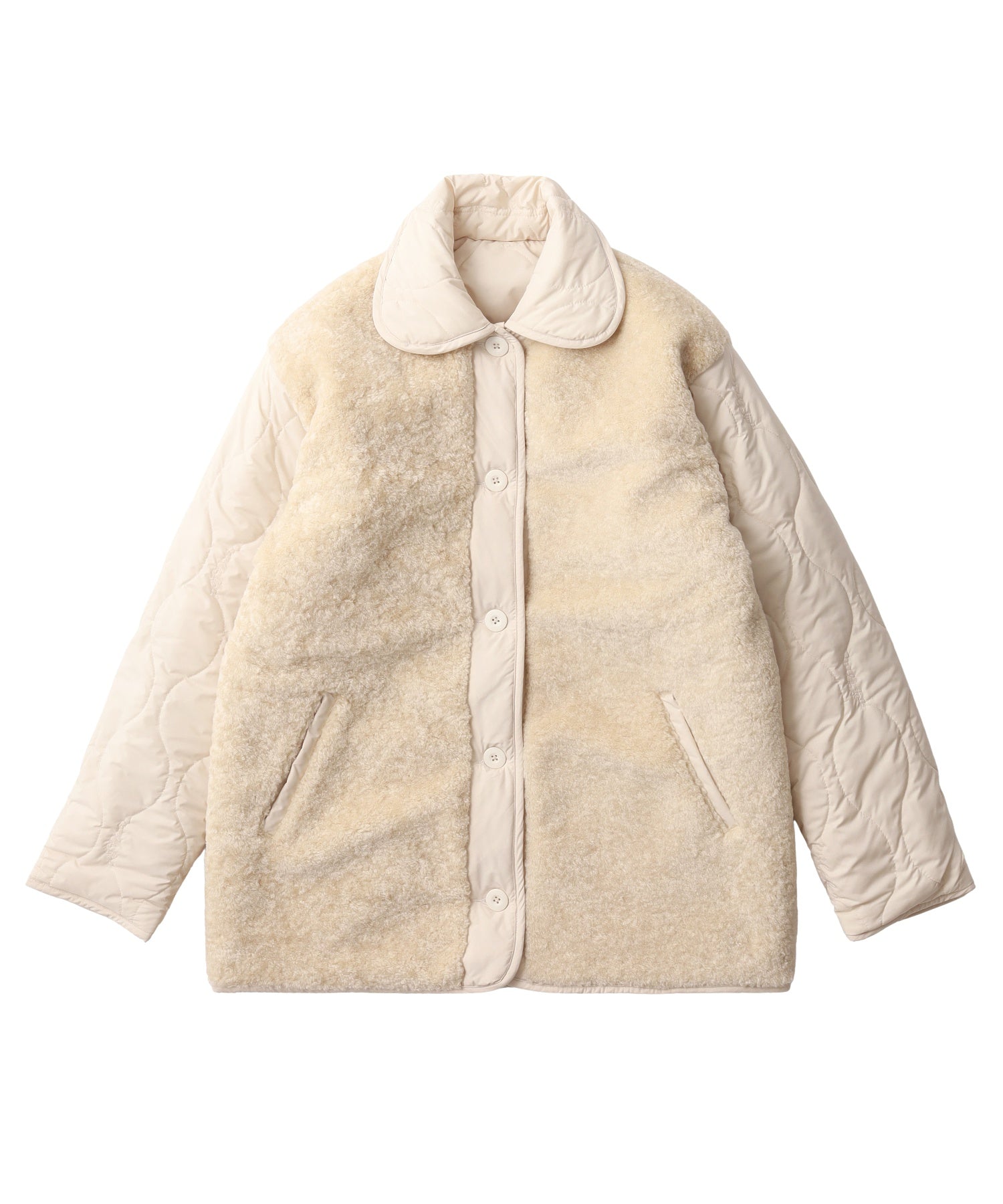 REVERSIBLE QUILTED LOGO LONG COAT
