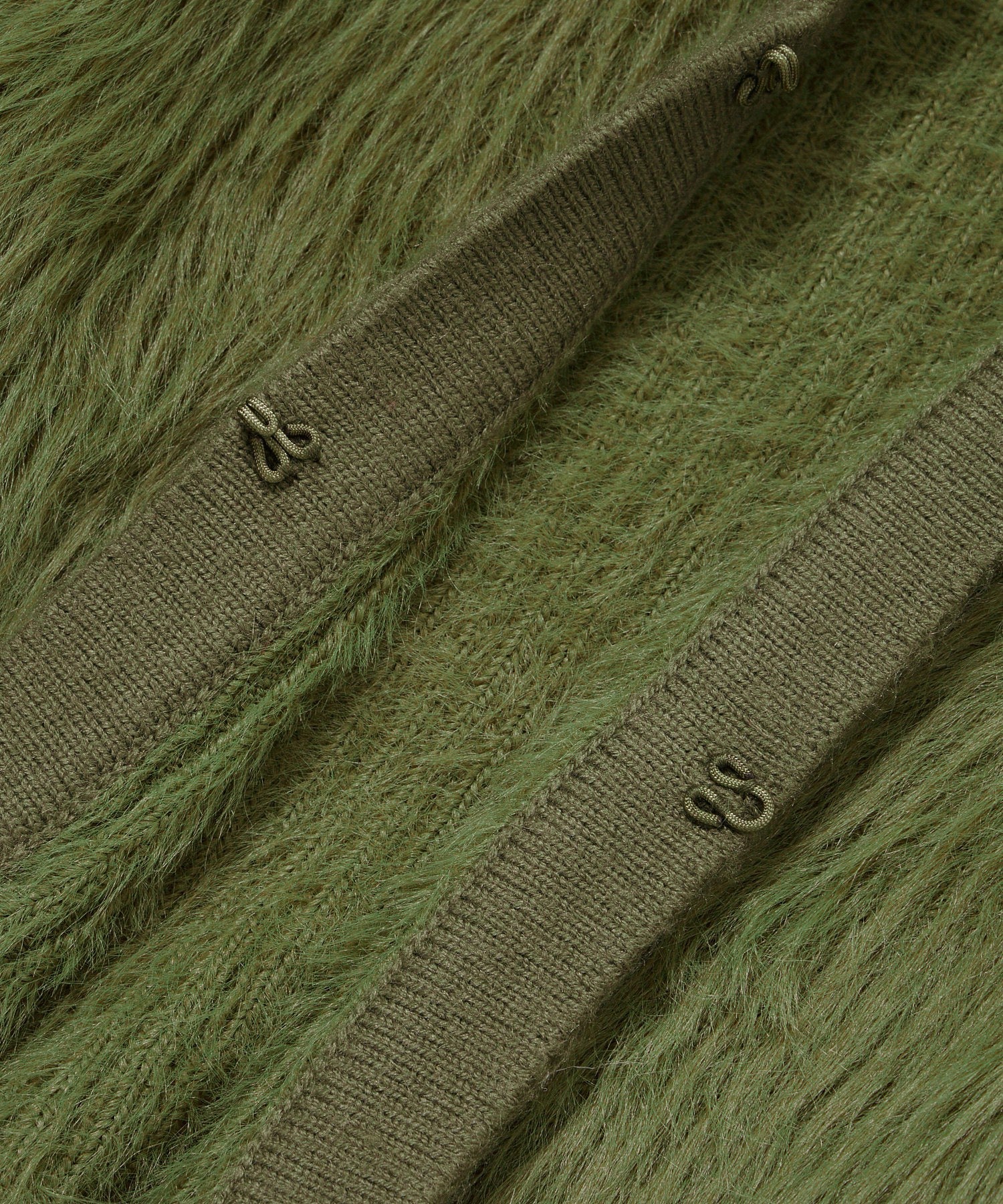 ビッグカラーシャギーニットカーディガン