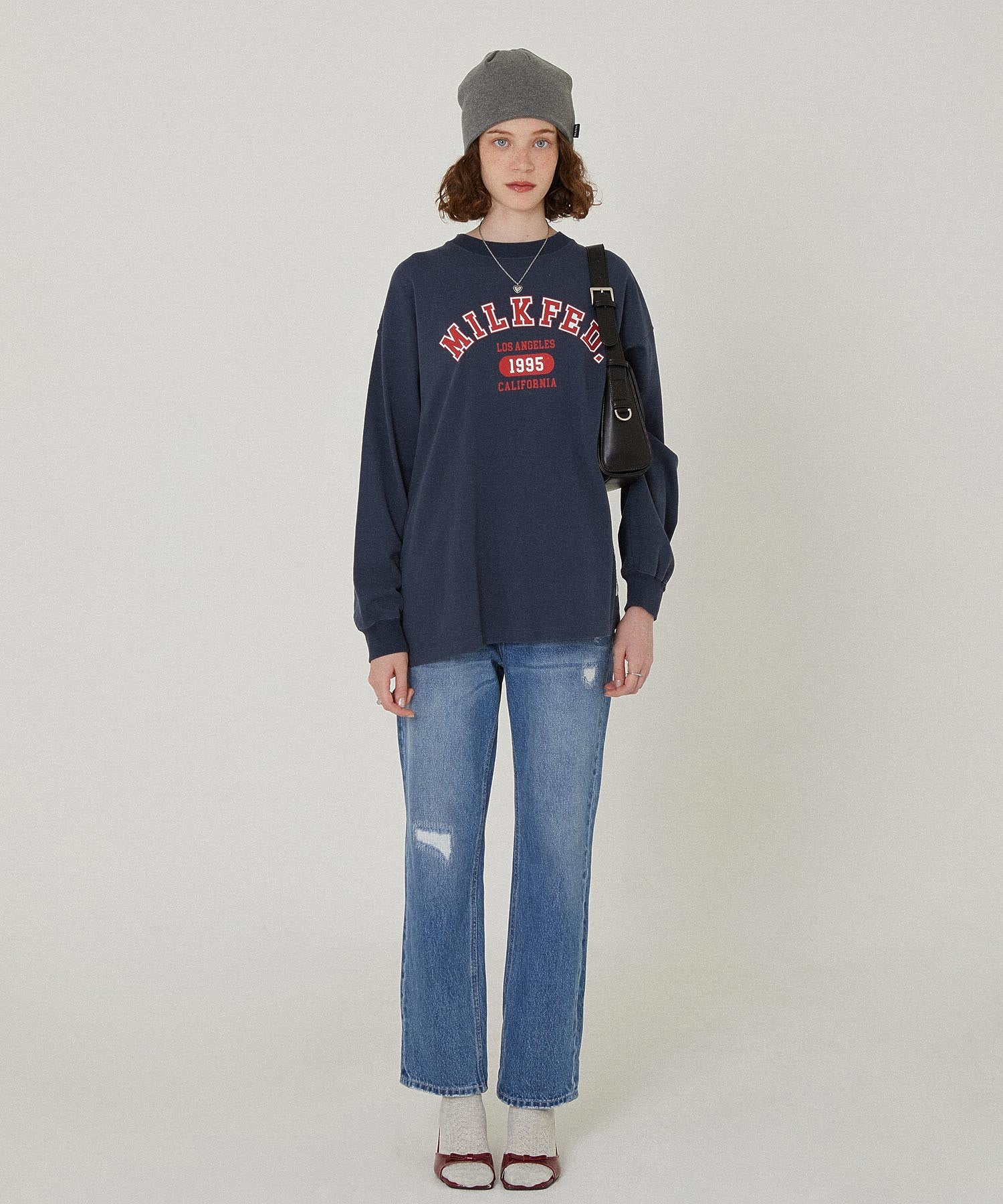REPAIR DETAIL DENIM PANTS